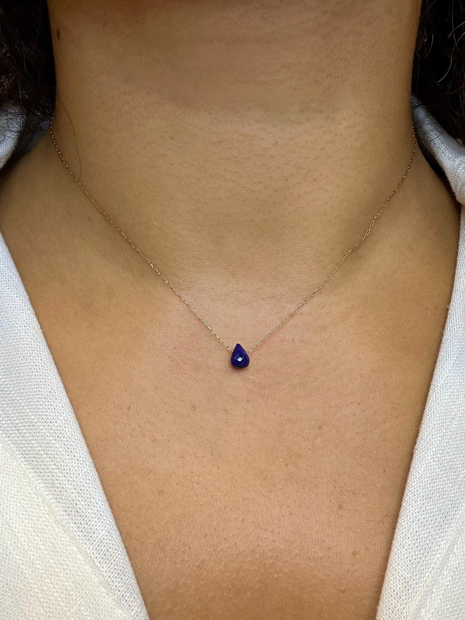 Collier Goutte Lapis Lazuli