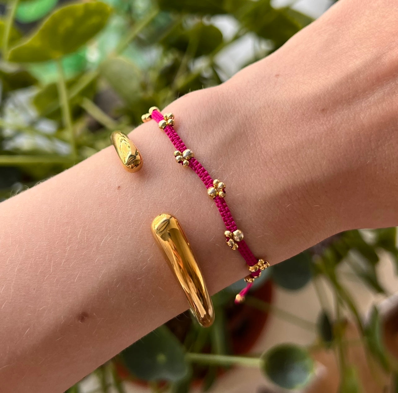 Bracelet dore jonc Atlas - Jolly Jungle
