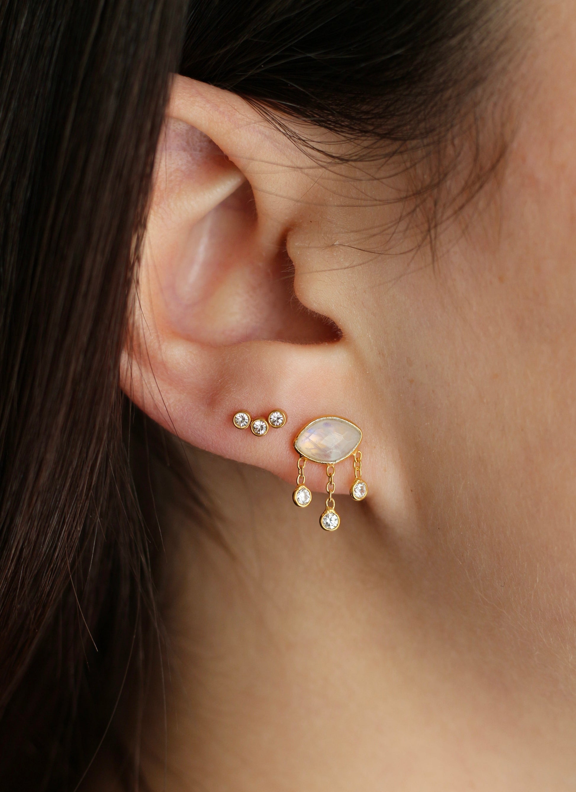 Piercing Trio Sparkling Gold