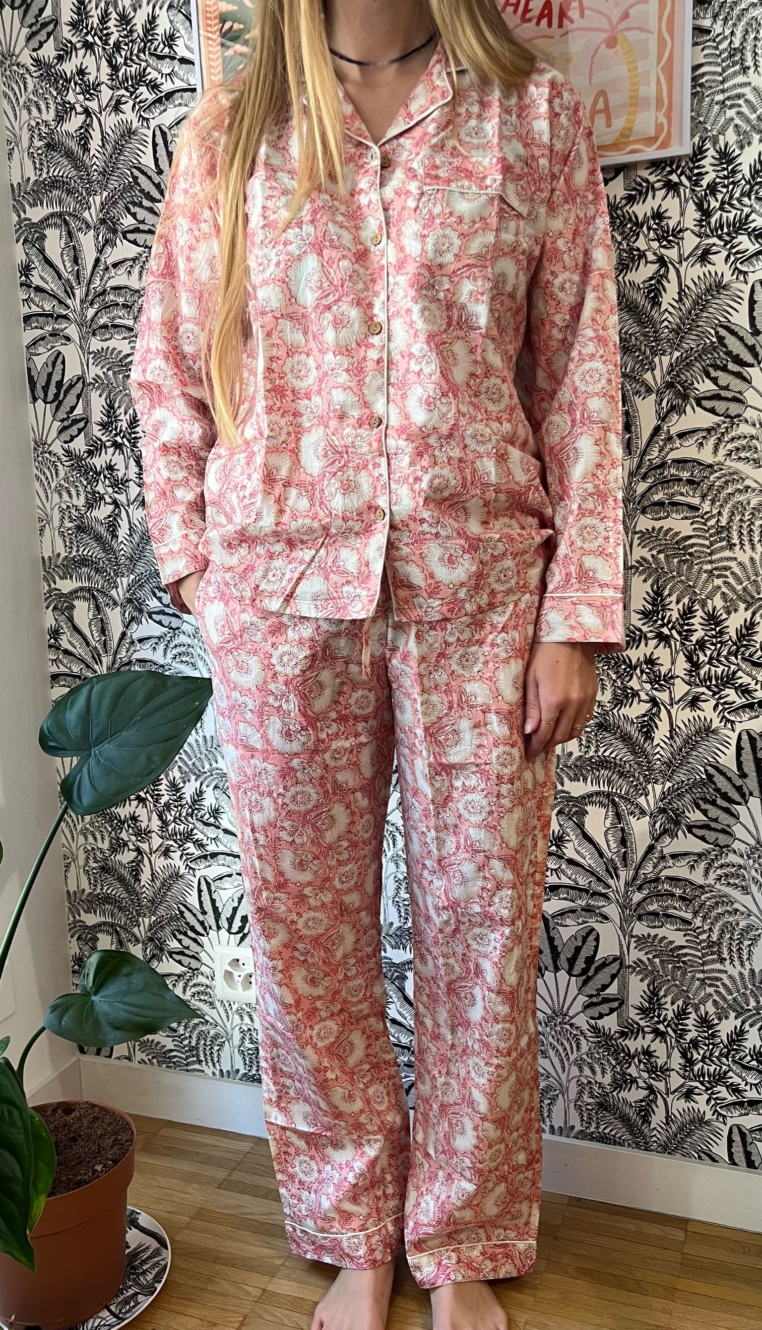 White and Pink Pajama