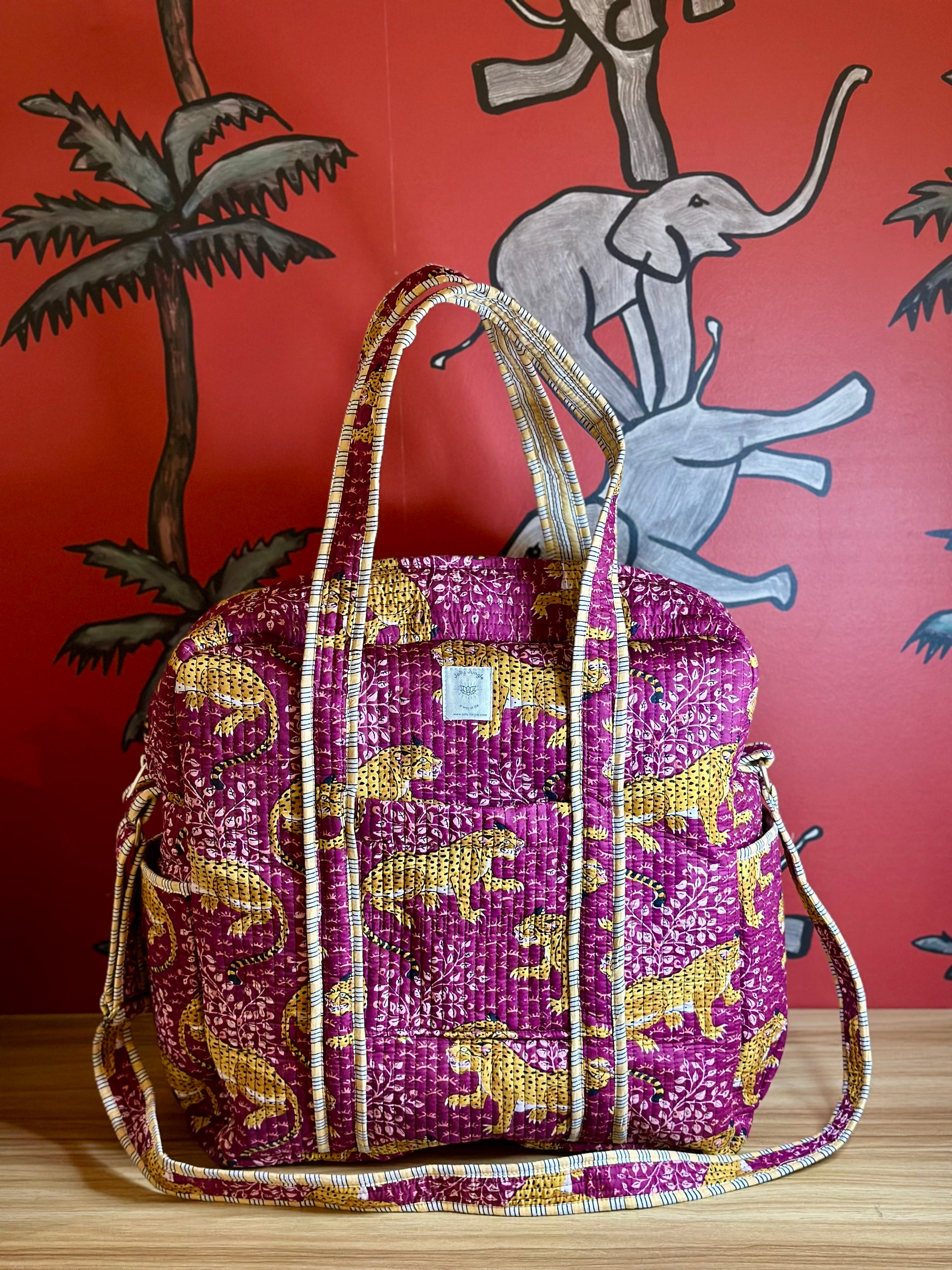 Large Purple Tiger Bag