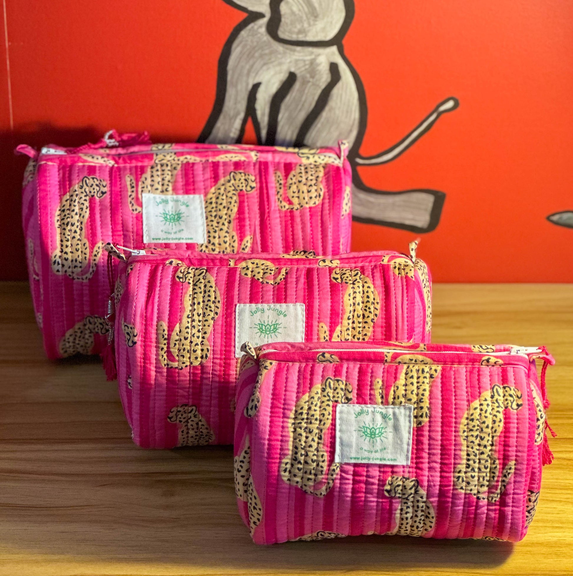 Pink Leopard Pouch