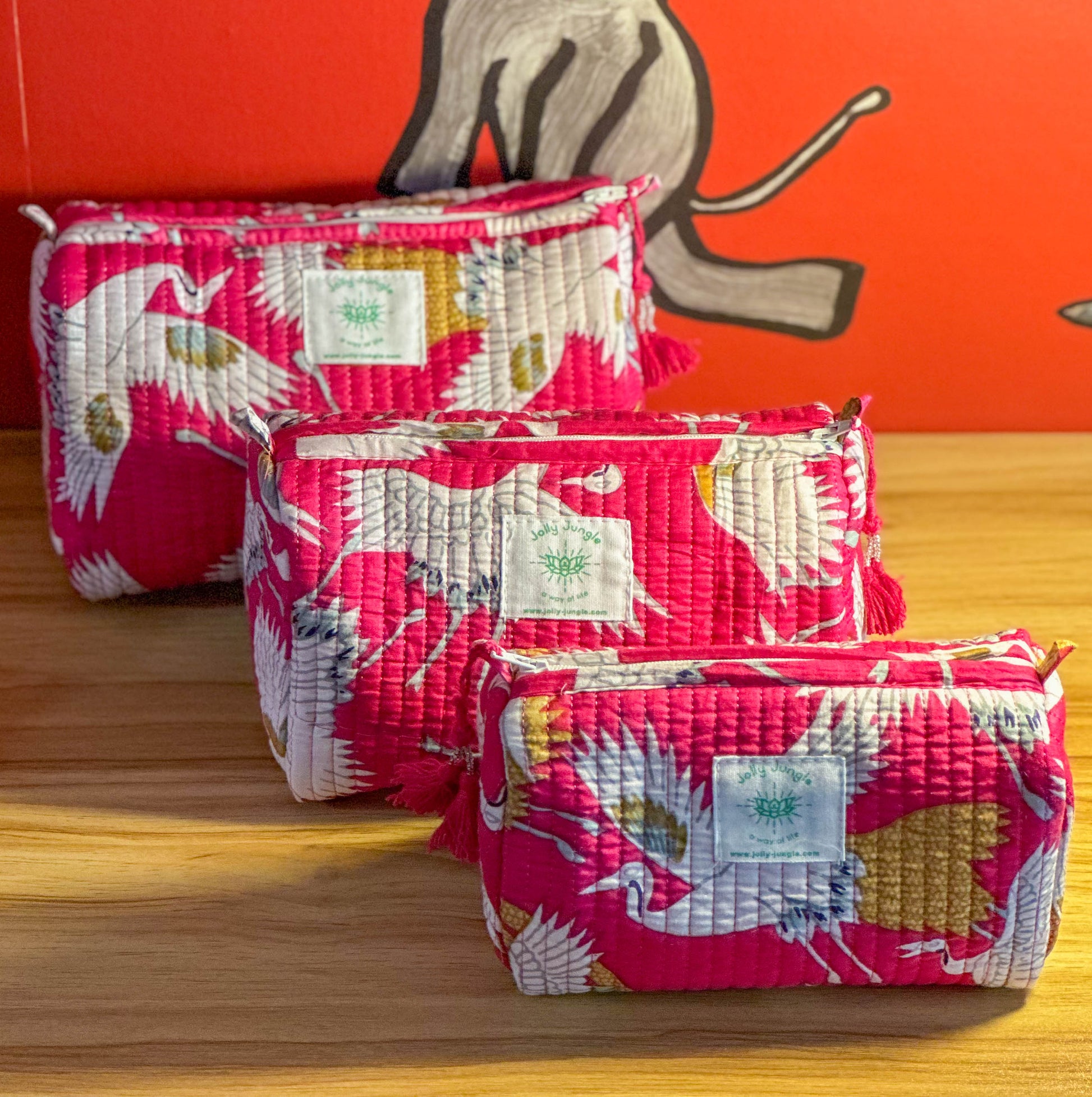 Pink Herons Pouch