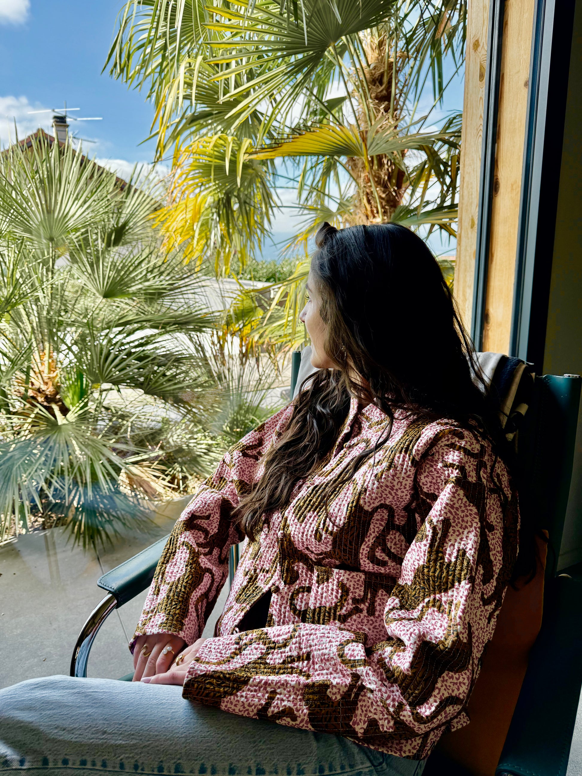 Veste Naya Léopard Rose (Réversible)