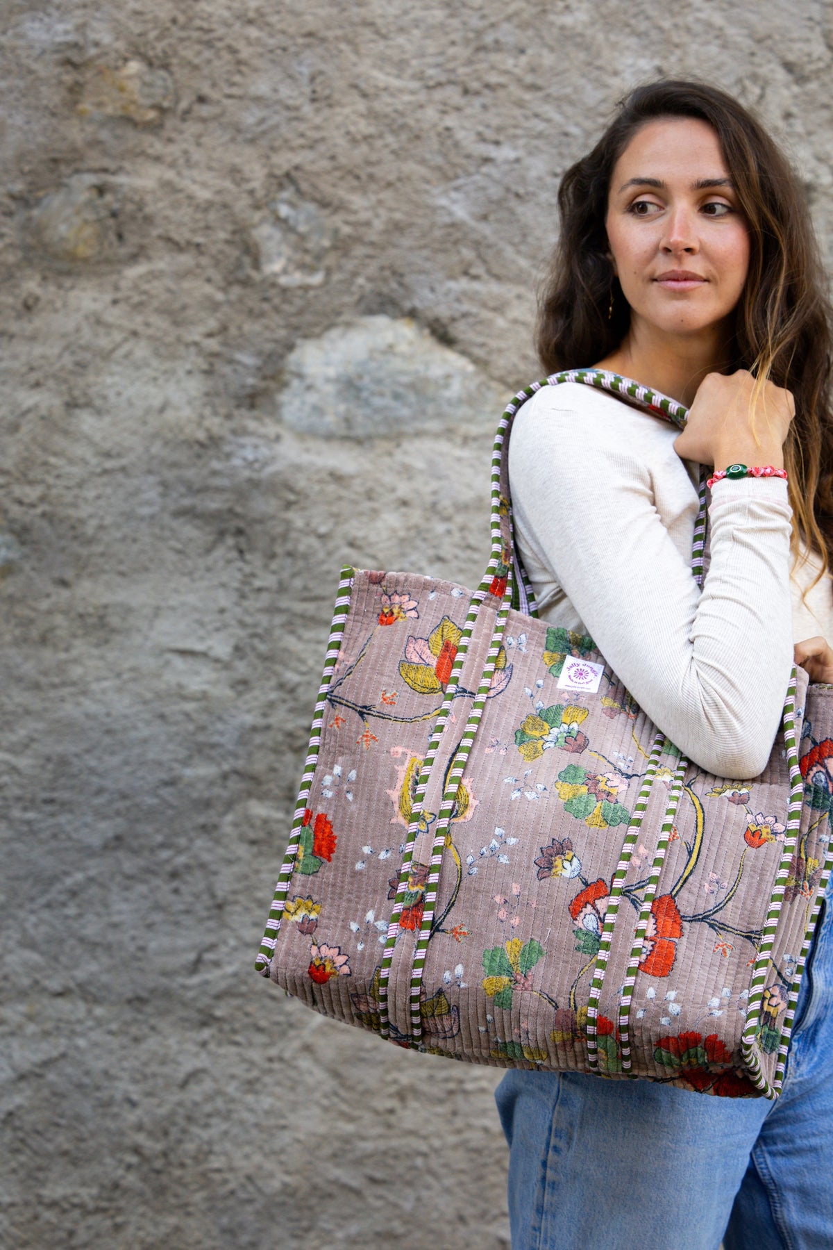 Bag Tote Ikat Rose