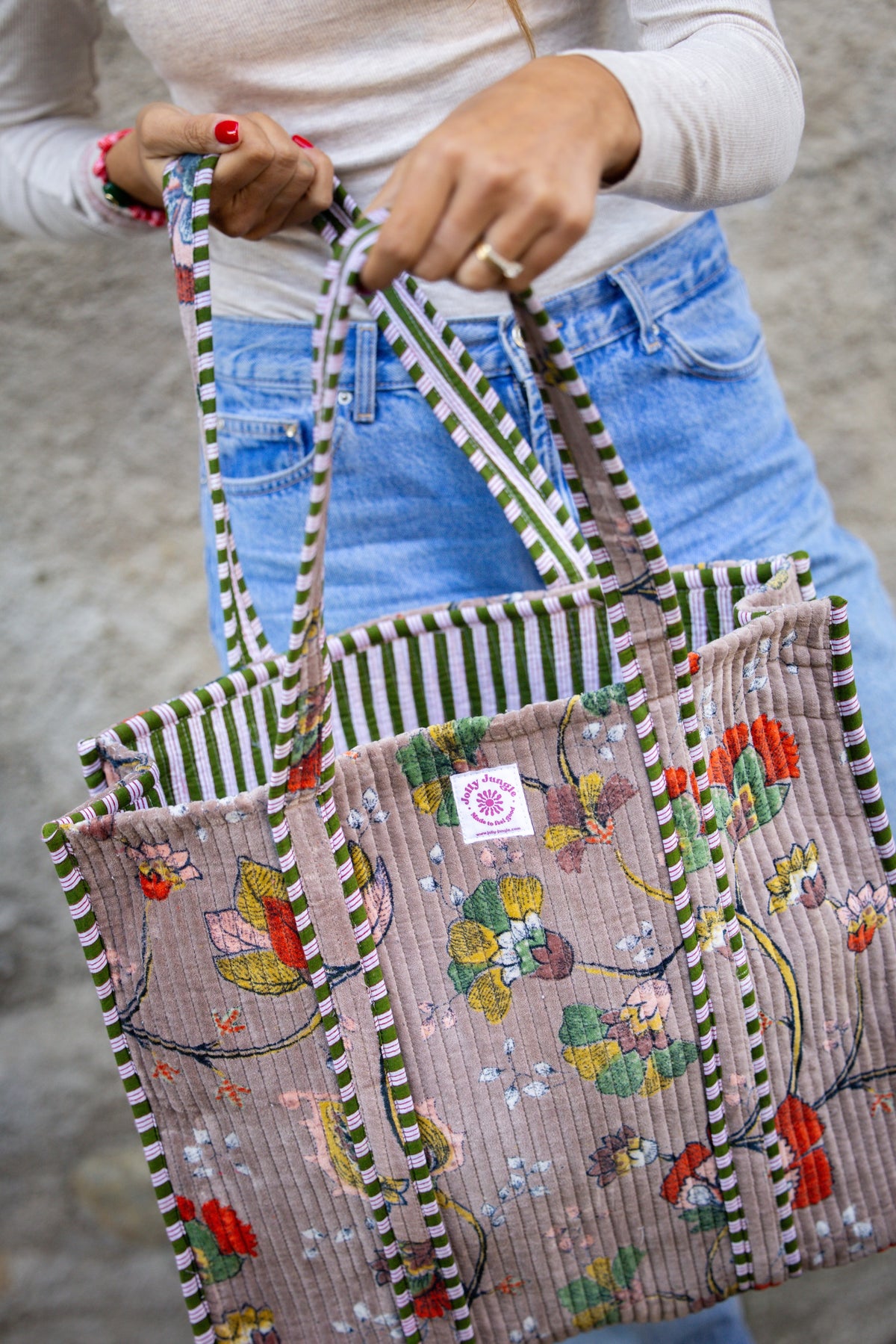 Bag Tote Ikat Rose