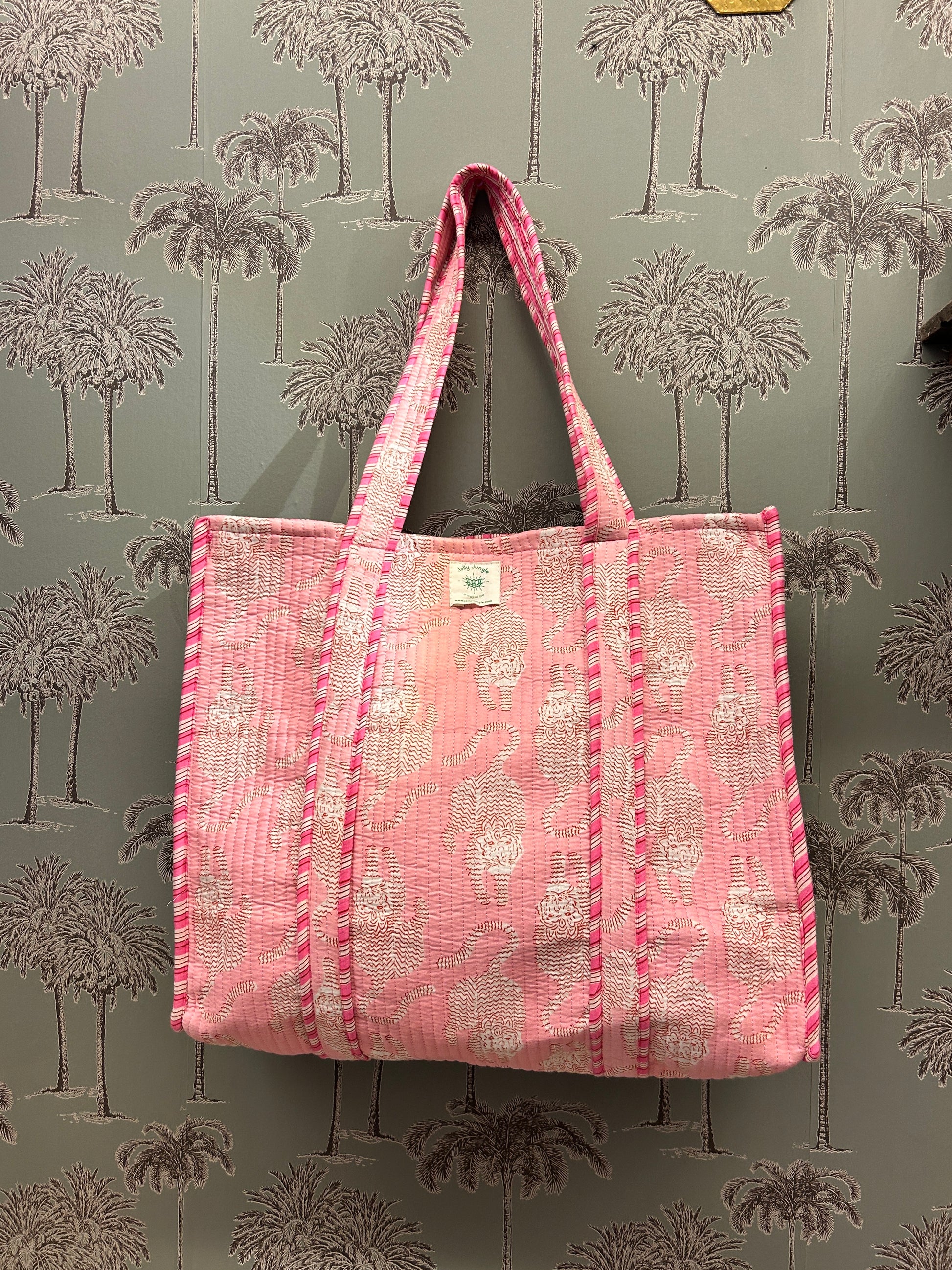 Sac Tote Rose Tigre Rouge