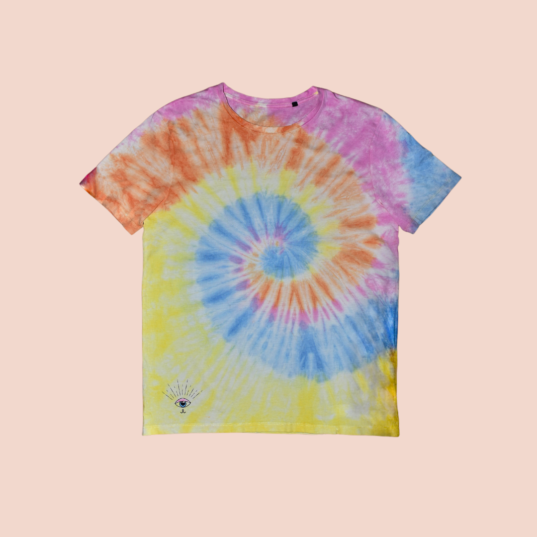 t-shirt tie and die multicolor oeil - Jolly Jungle