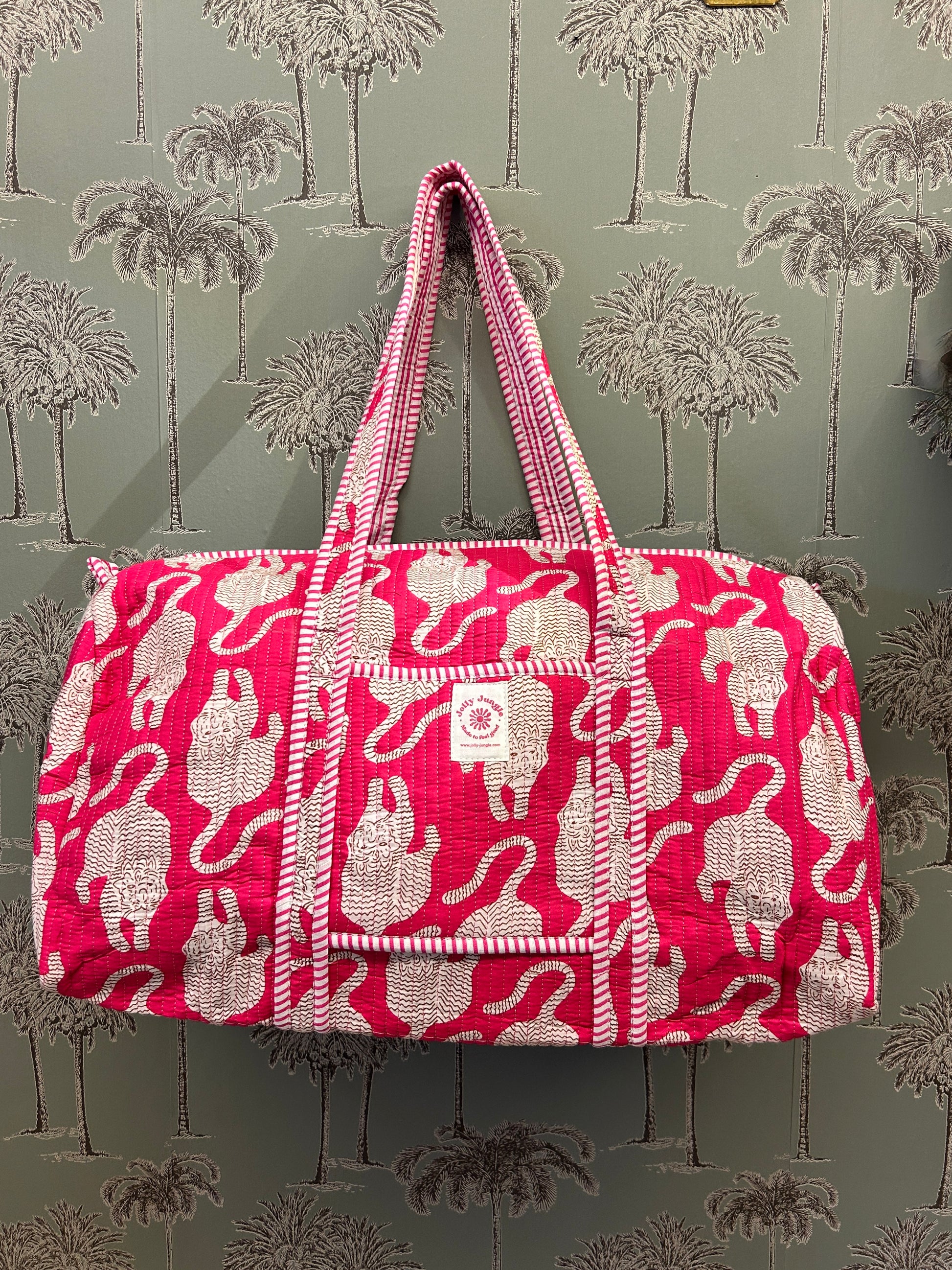 Sac de voyage Rose Tigres Blancs
