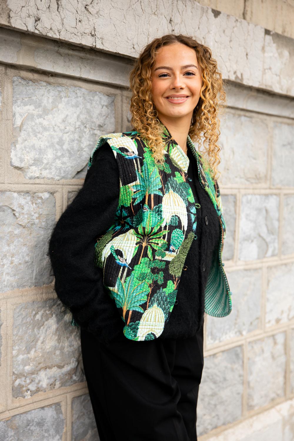 Veste sans Manche Jardin du Paon