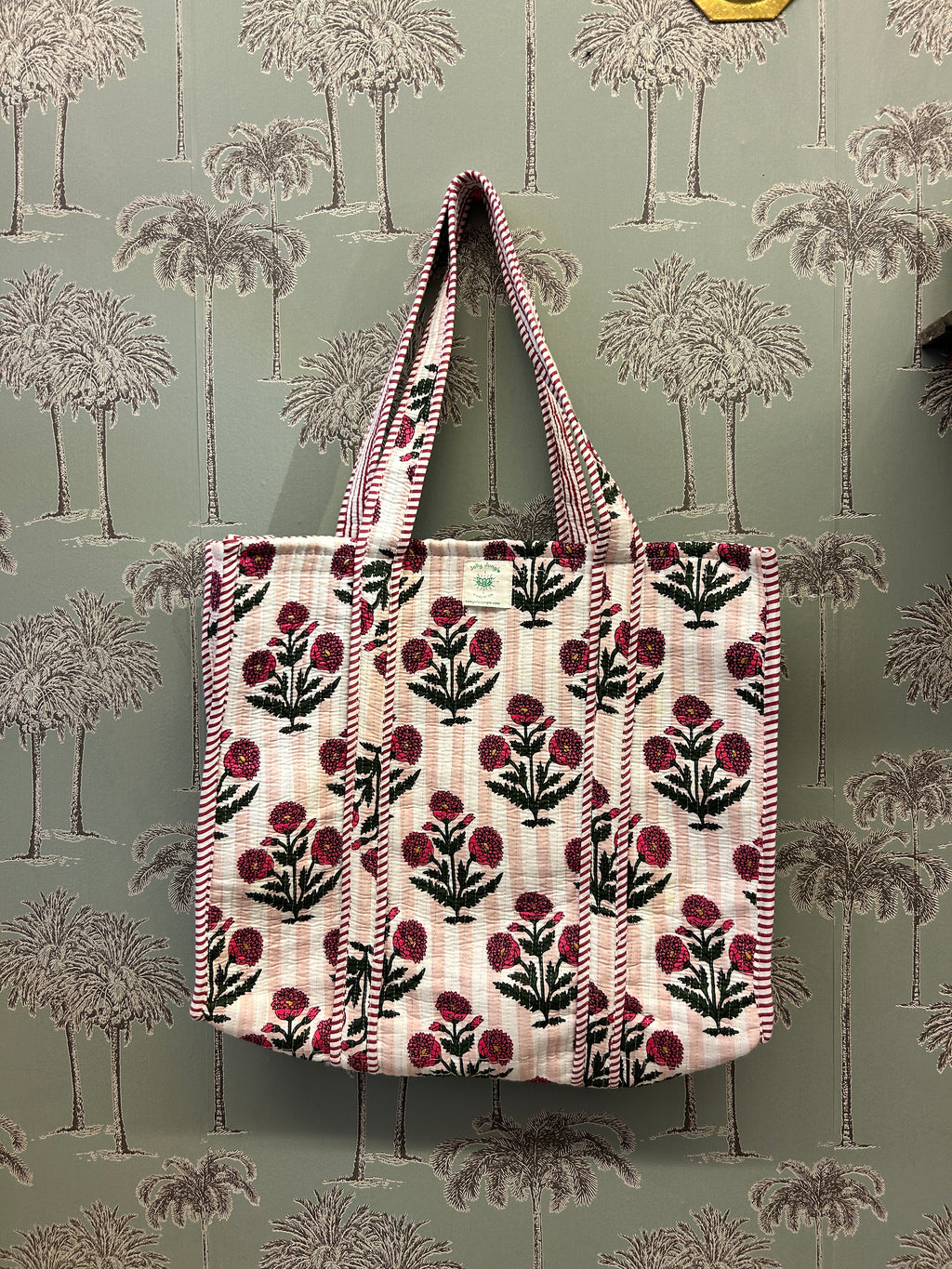 Sac Tote Blanc fleurs