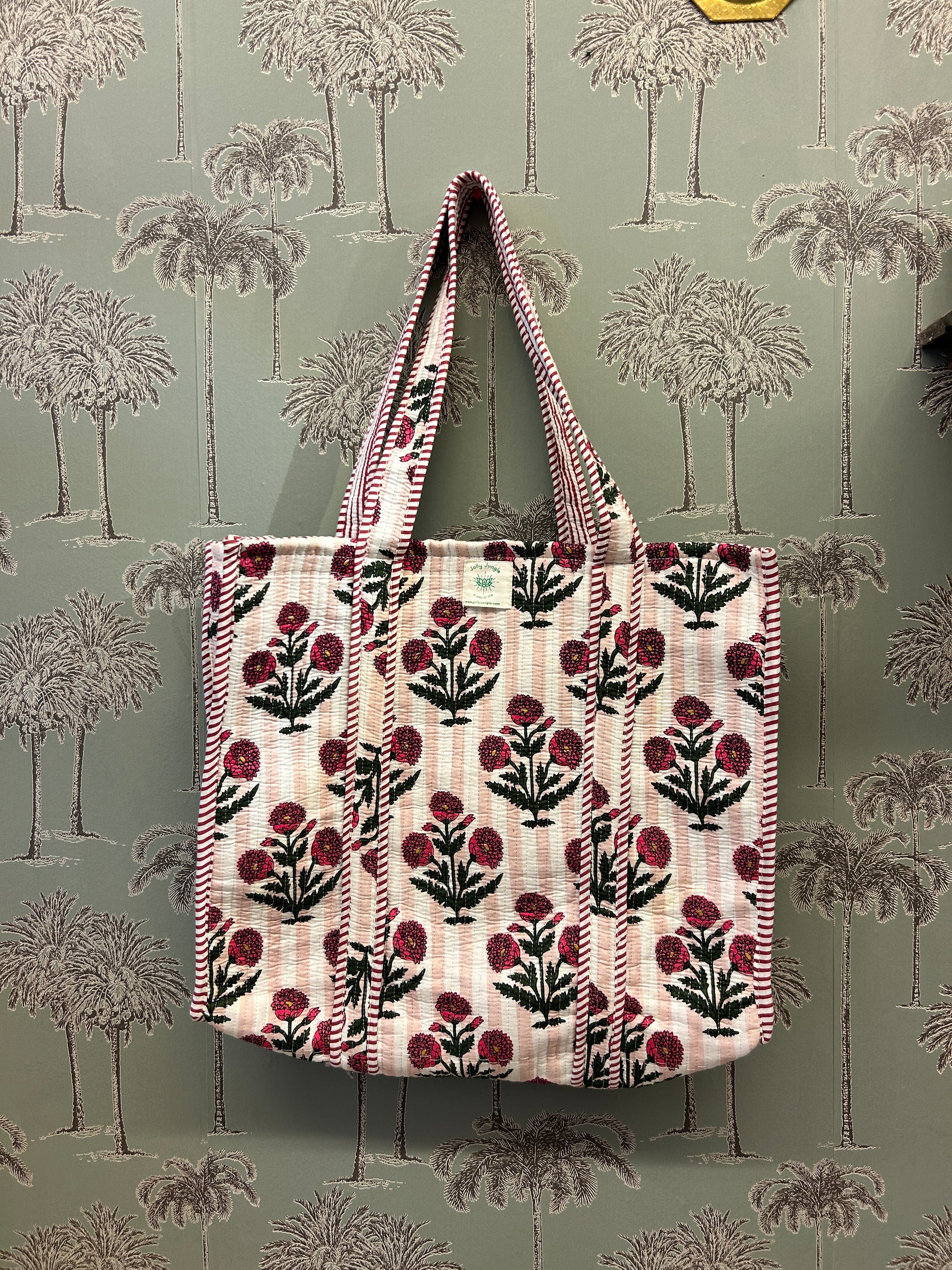 Sac Tote Blanc fleurs