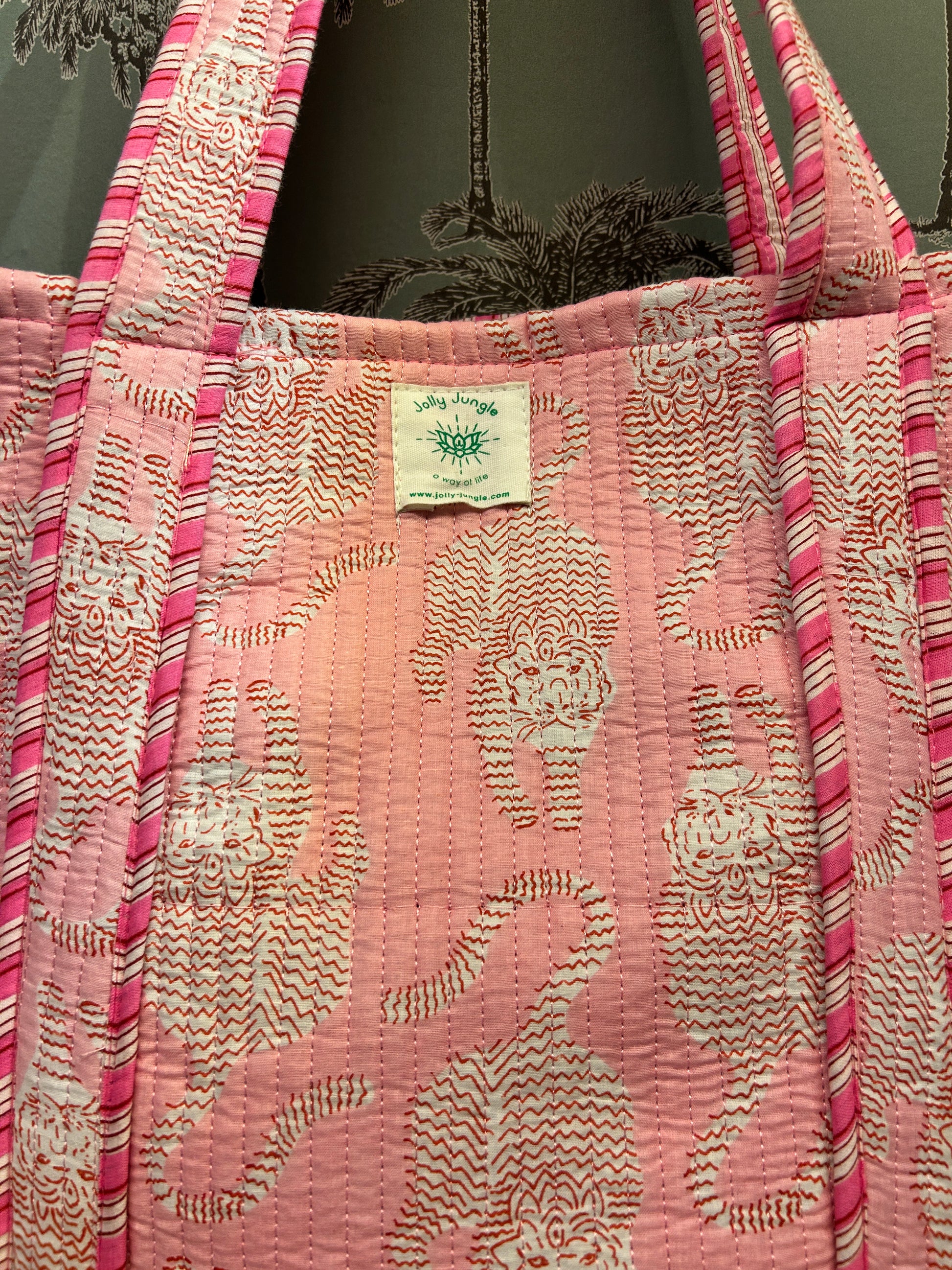Sac Tote Rose Tigre Rouge