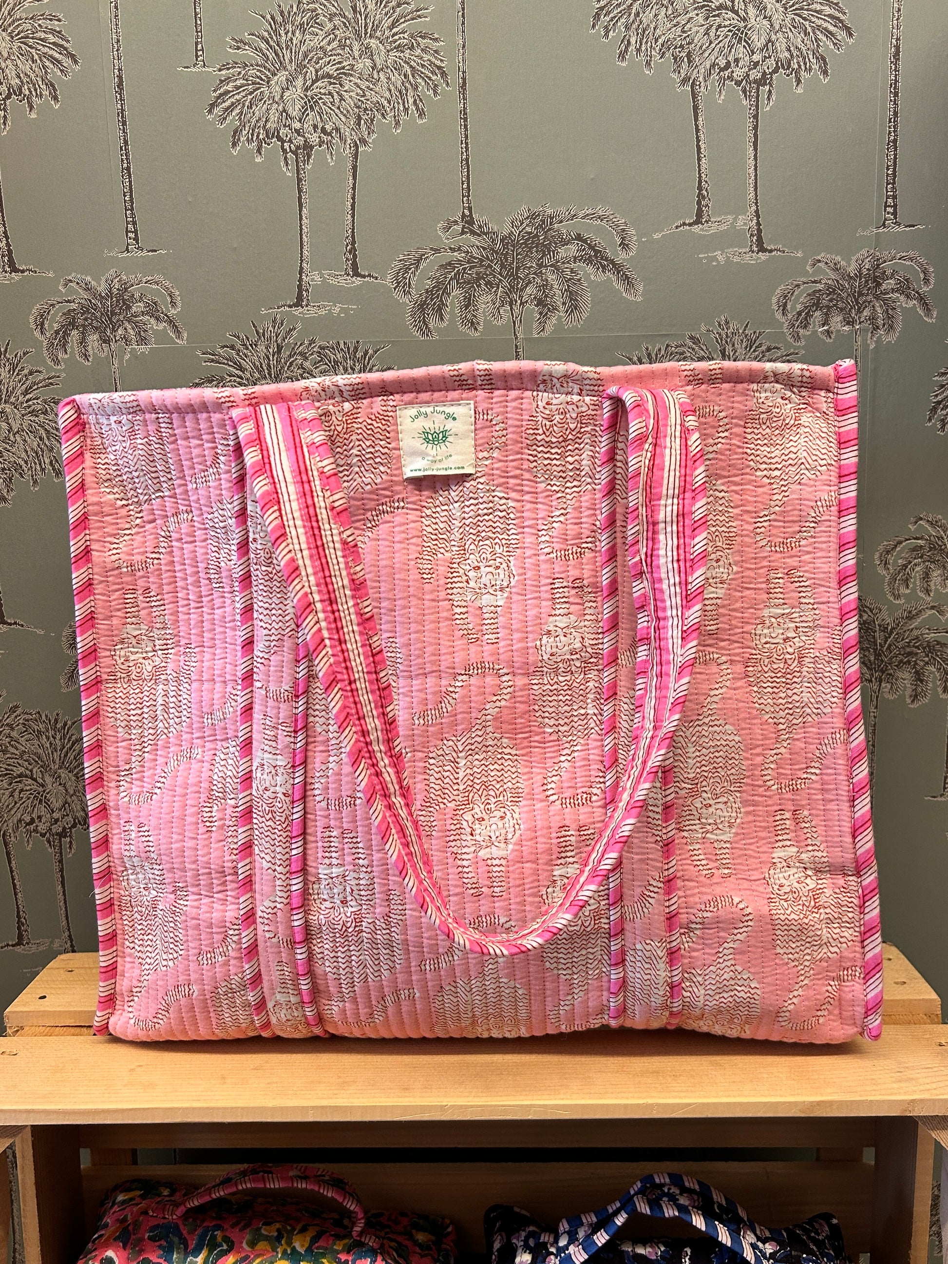 Sac Tote Rose Tigre Rouge