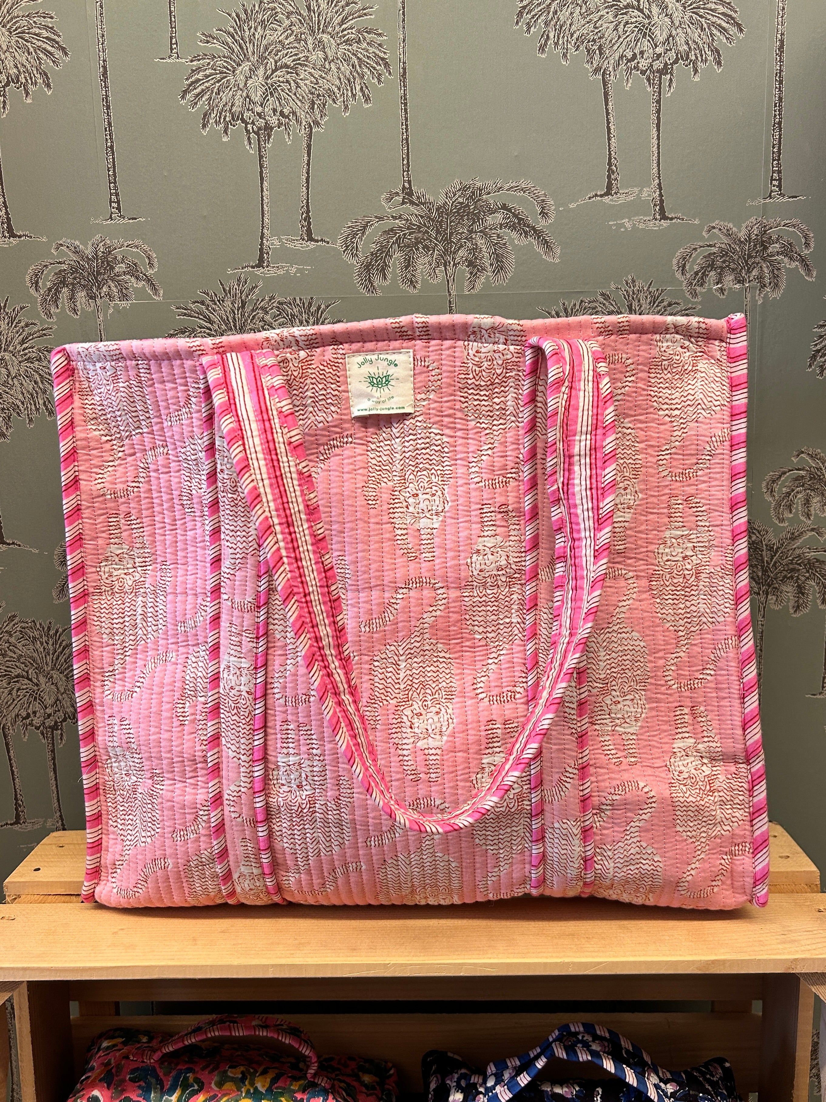 Sac Tote Rose Tigre Rouge