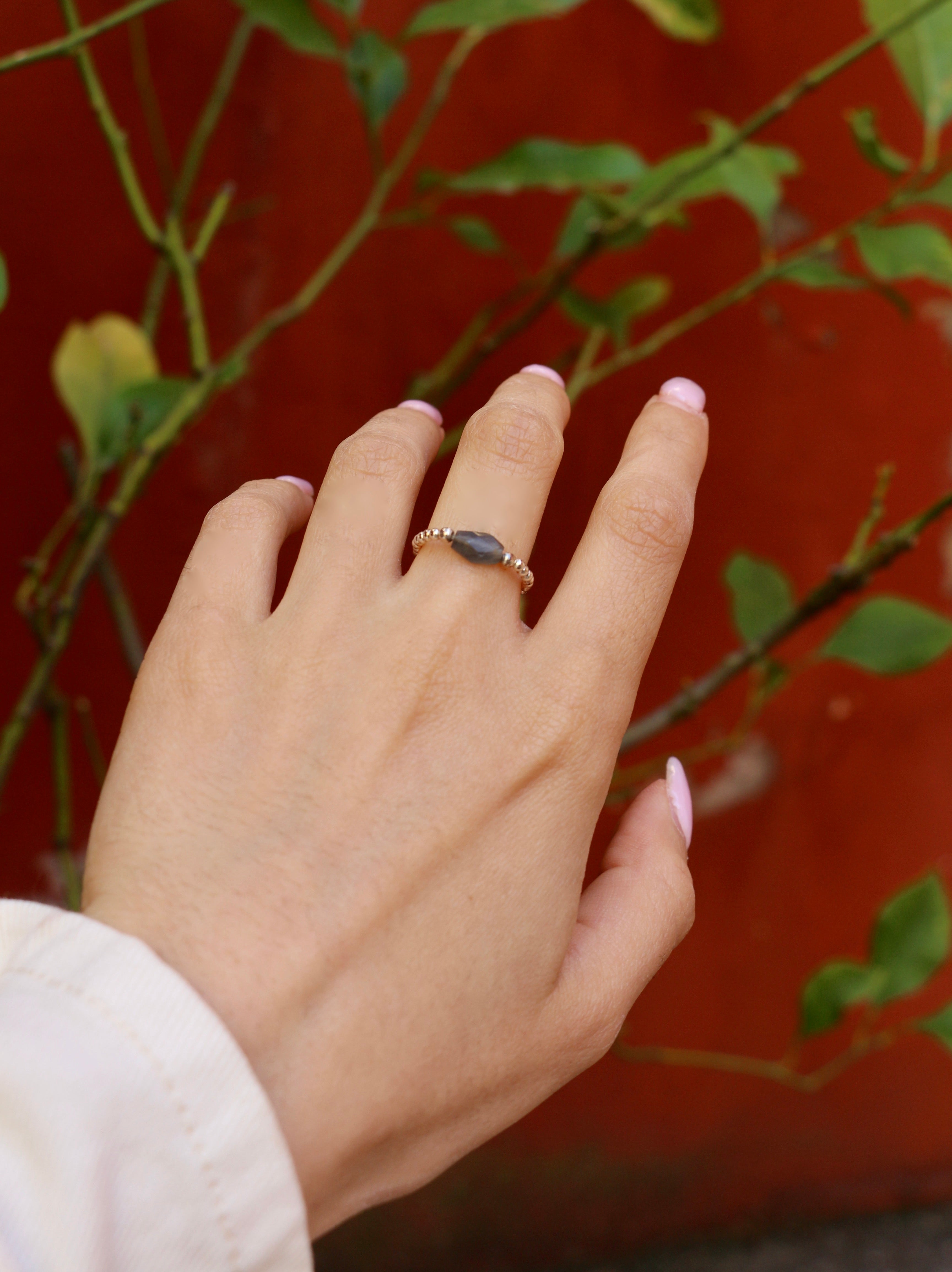 Bague Land Labradorite Argent - Jolly Jungle