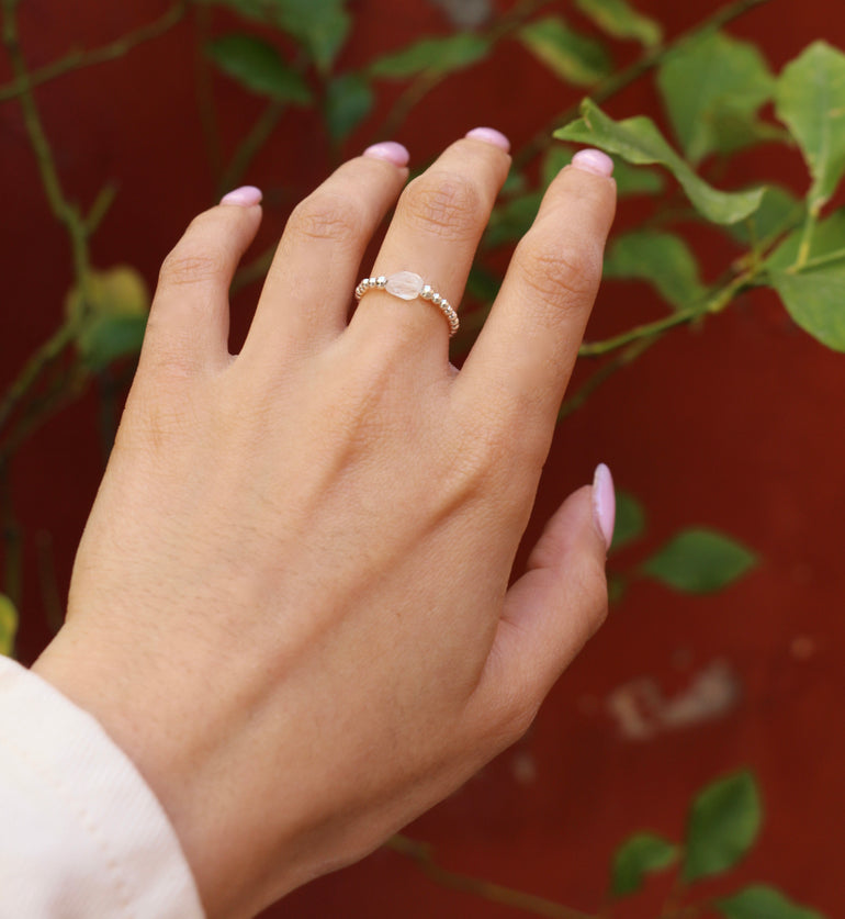 Bague Pierre de Lune Argent - Jolly Jungle