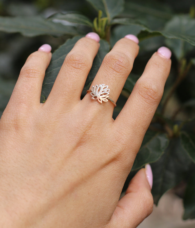 Bague Lotus Argent - Jolly Jungle