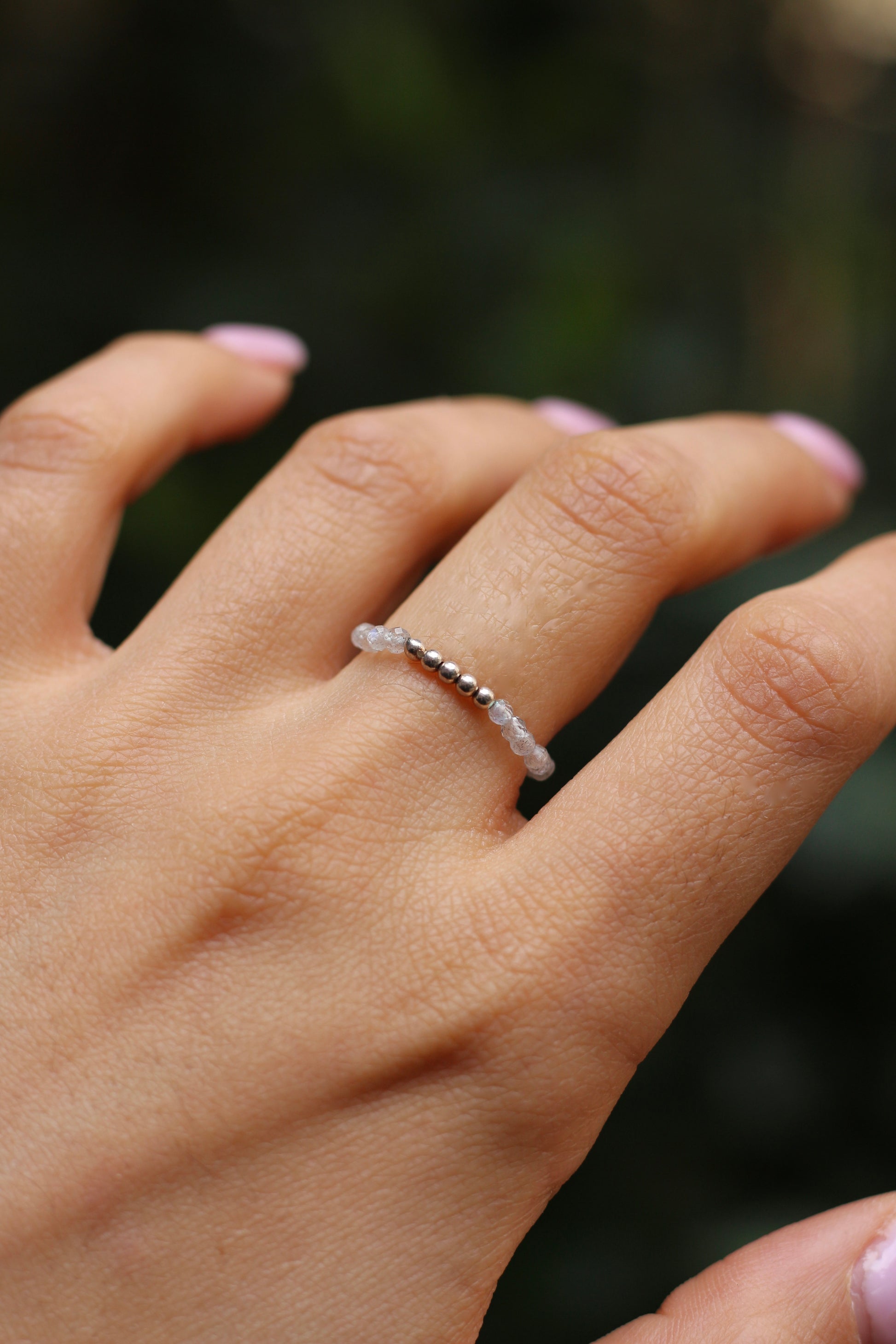 E - Bague Mila Argent Labradorite