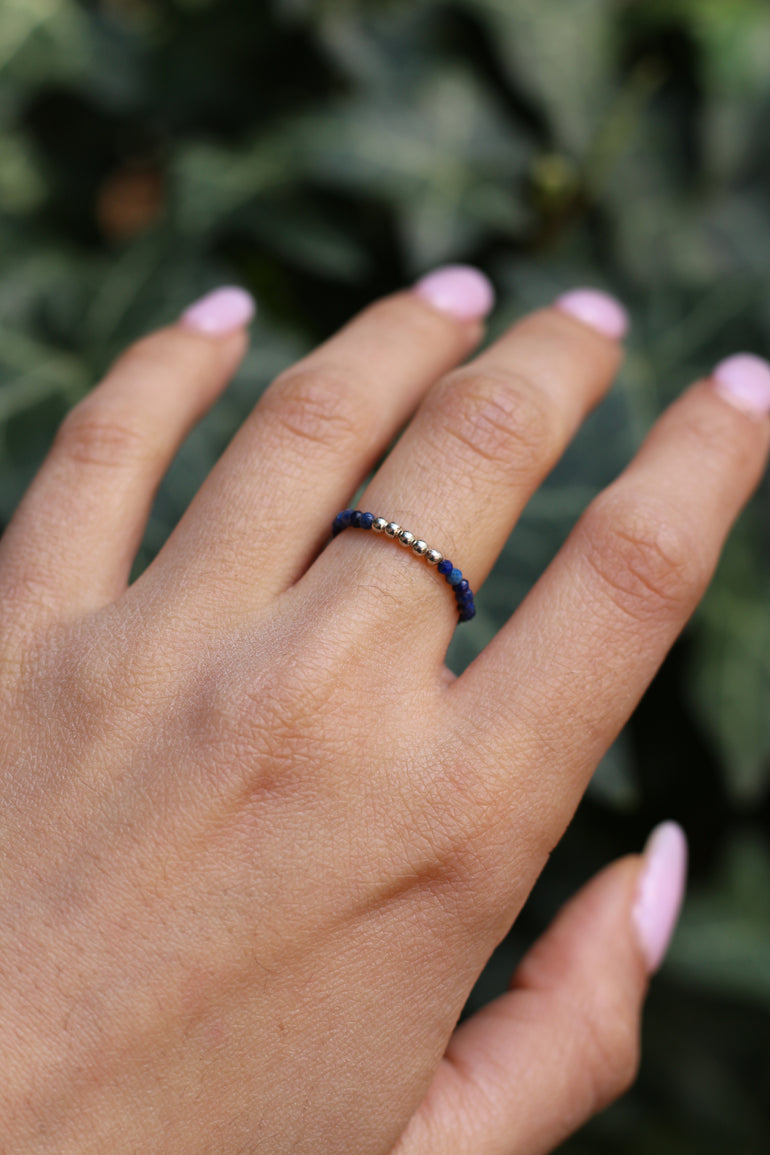 B - Bague Mila Lapis Argent