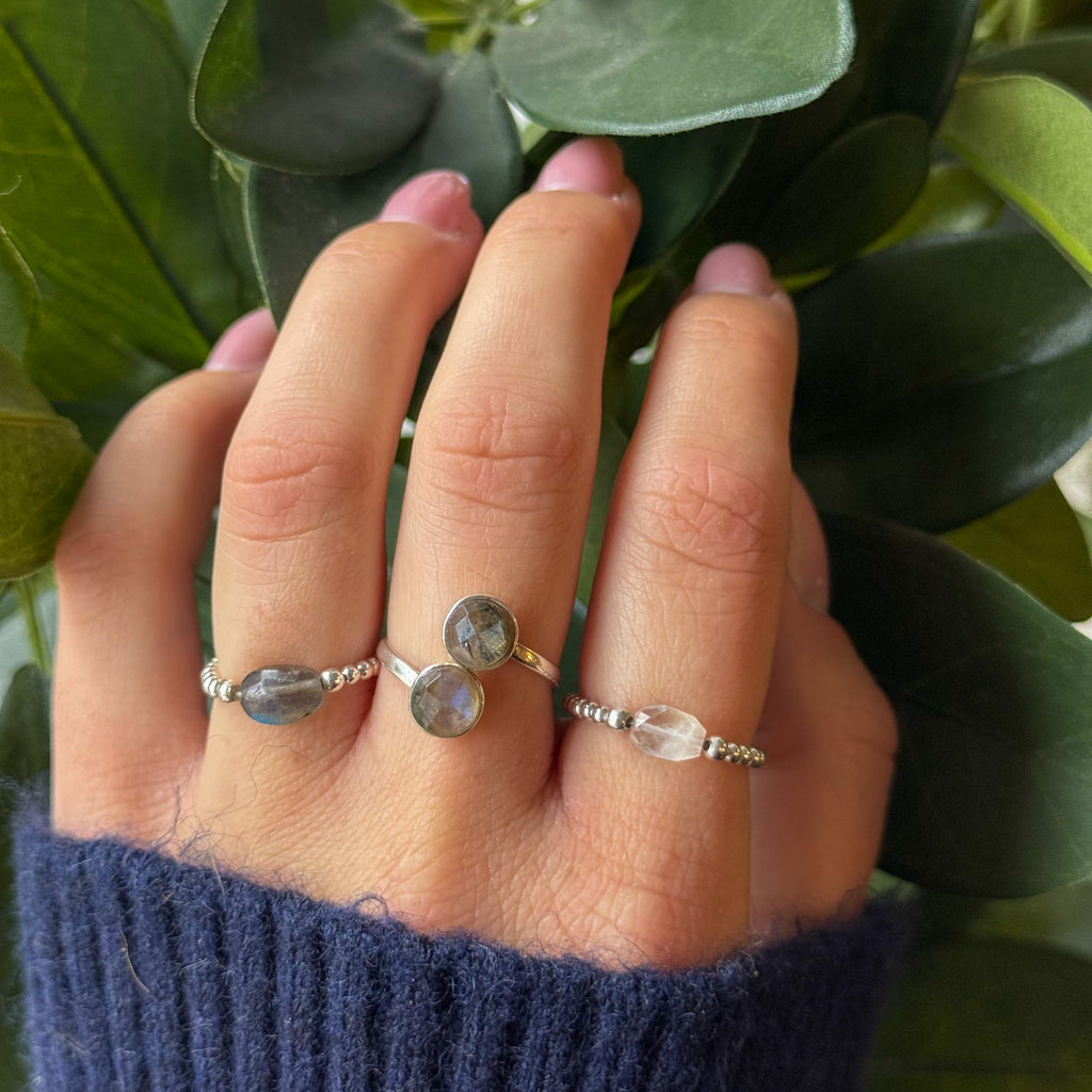 Bague Sydney Labradorite Argent