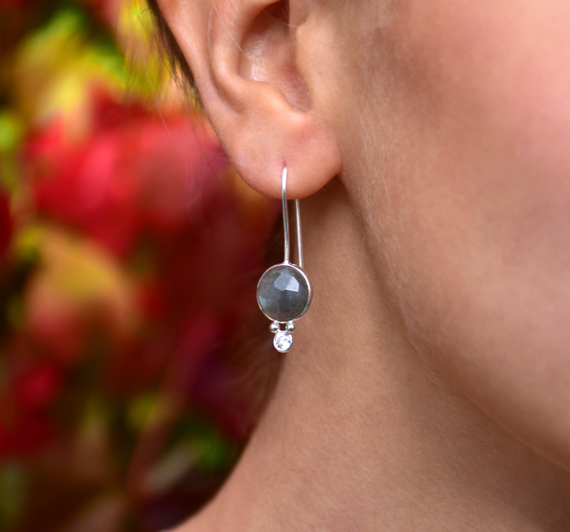 Boucles Dara Labradorite en Argent 