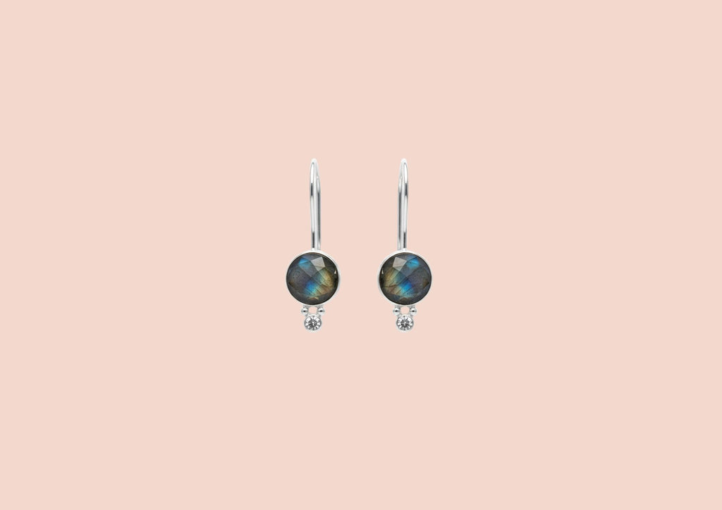 Boucles Dara Labradorite en Argent