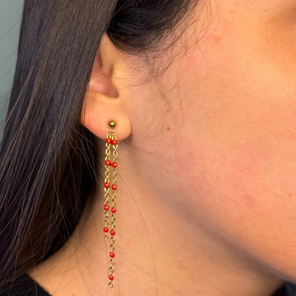 Boucles Pluie rouge