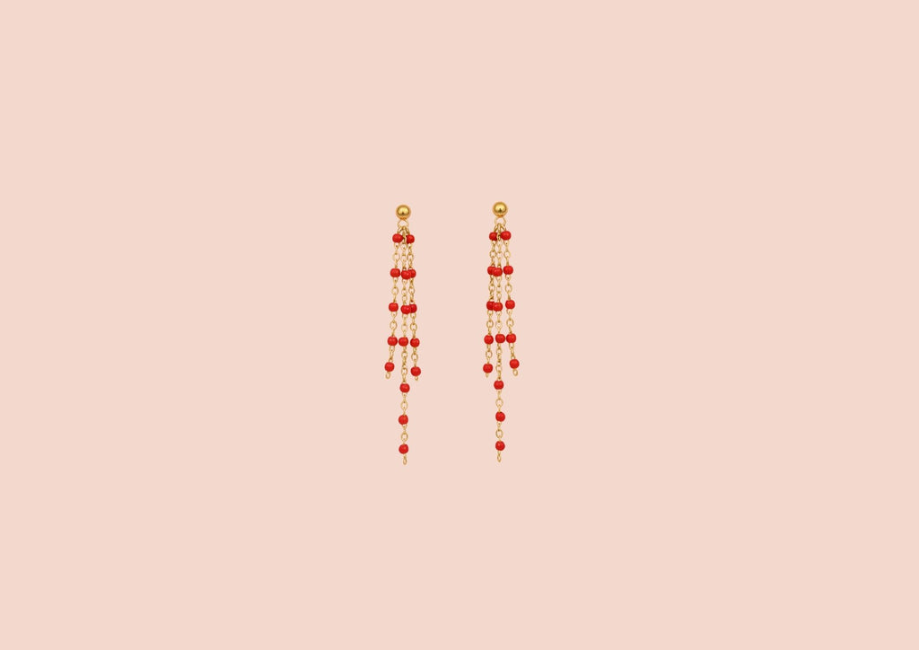 Boucles Pluie rouge