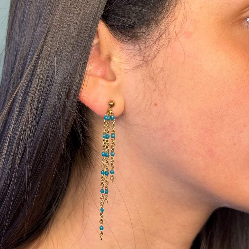 Boucles pluie bleue
