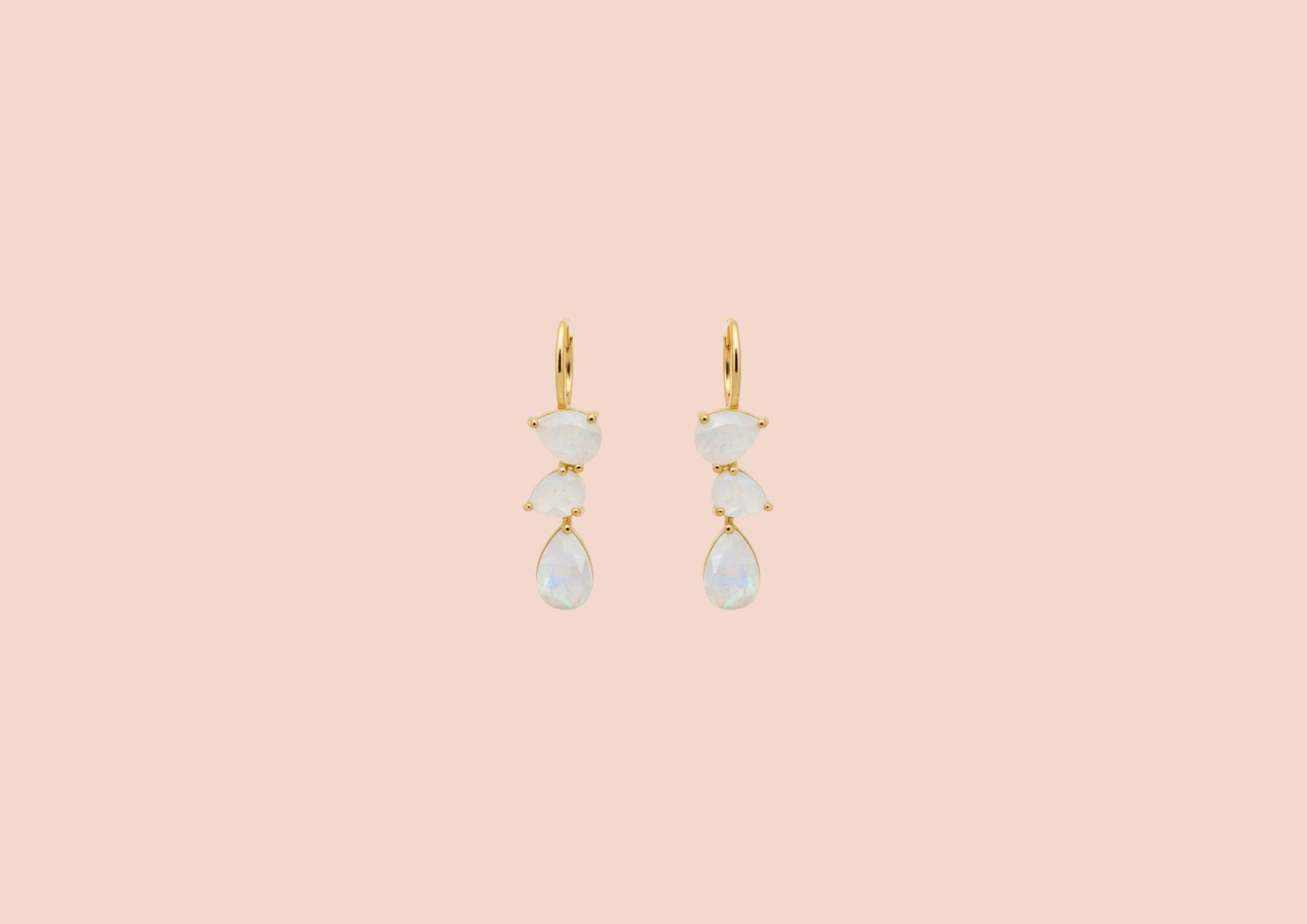 Eden Moonstone earrings Gold-plated silver