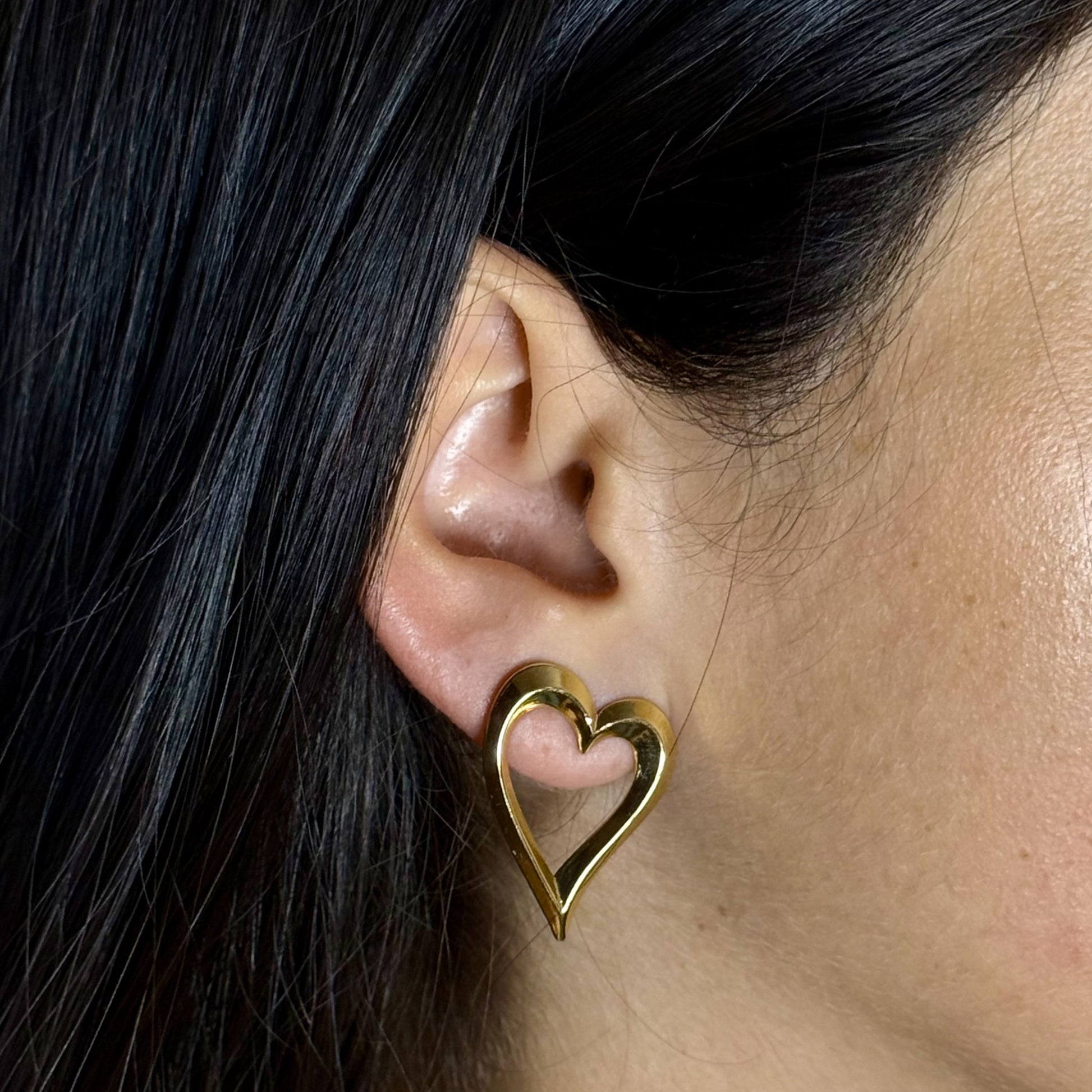 Boucles coeur acier inoxydable