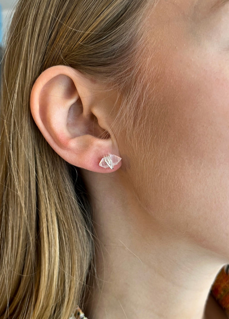 Boucles d'oreilles Everest Quartz Rose