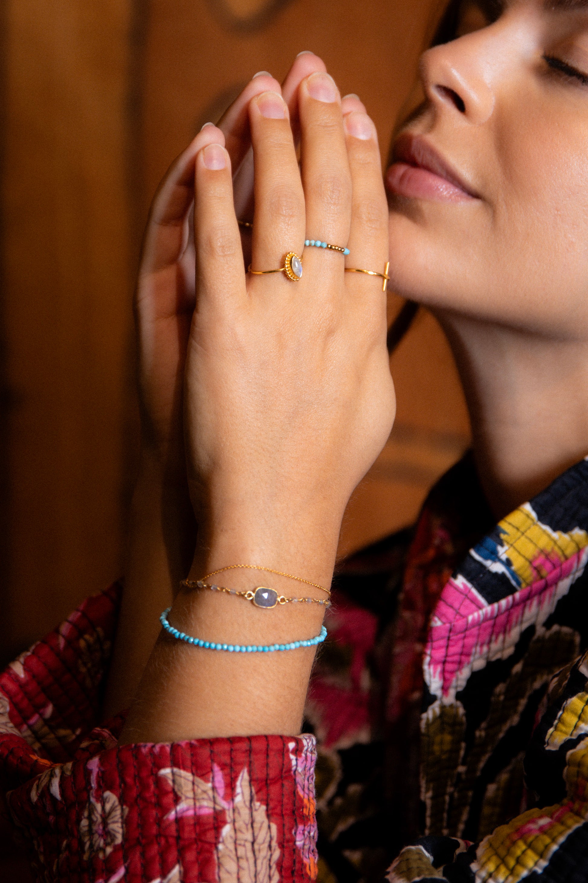 Bracelet Double Argent Plaqué Or - Jolly Jungle