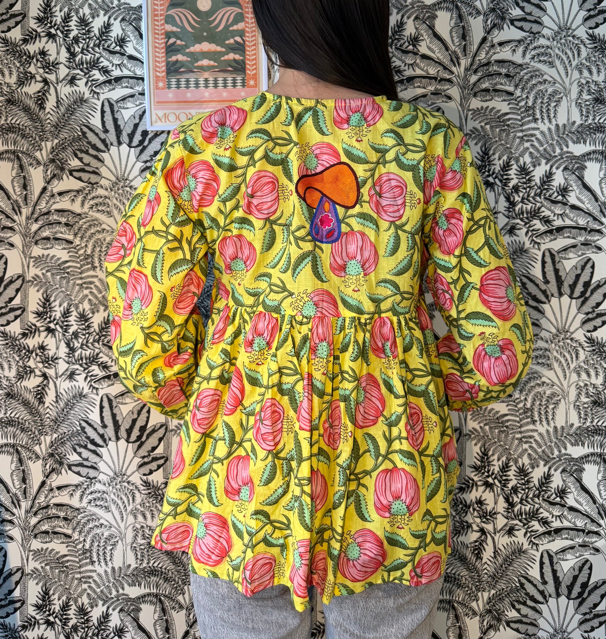 Chemisier fleurs jaunes