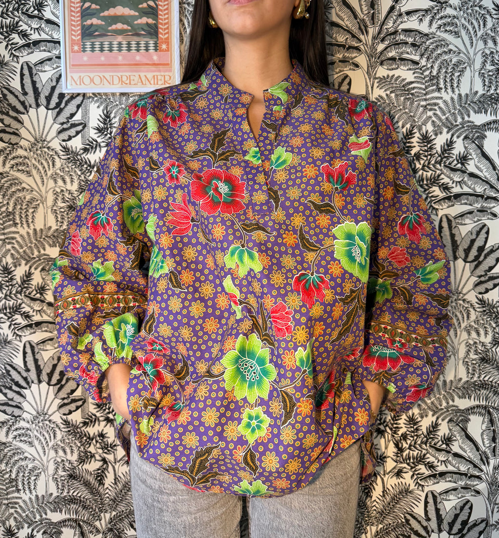 Green Ikat Blouse