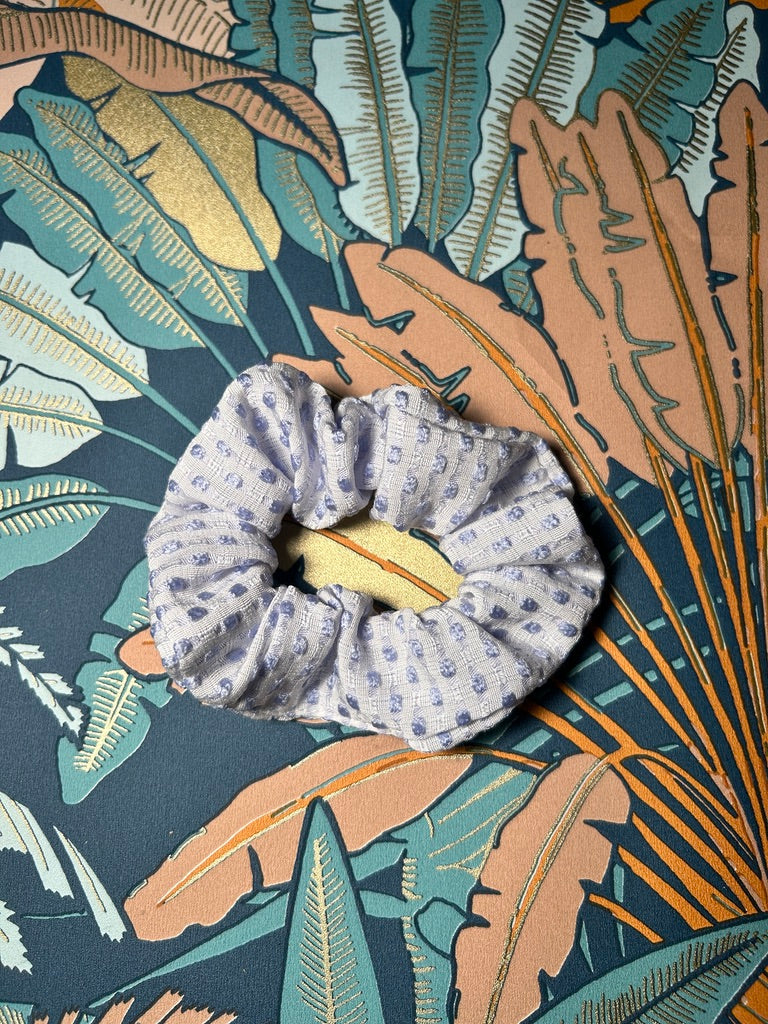 Chouchou brodée violet