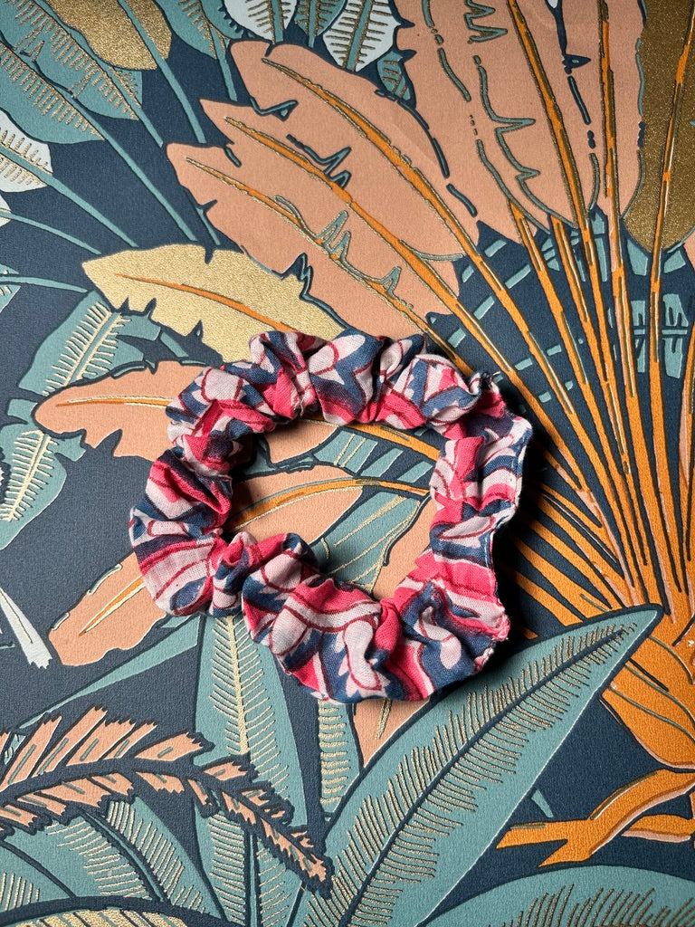 Chouchou rose et bleu