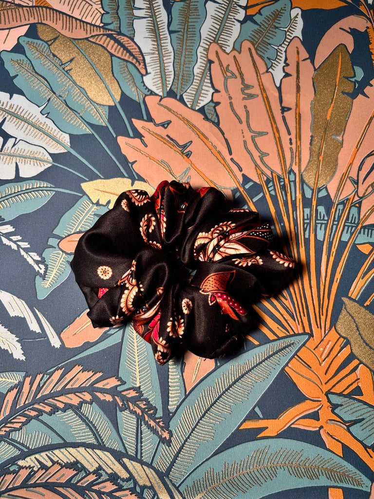 Chouchou satiné noir