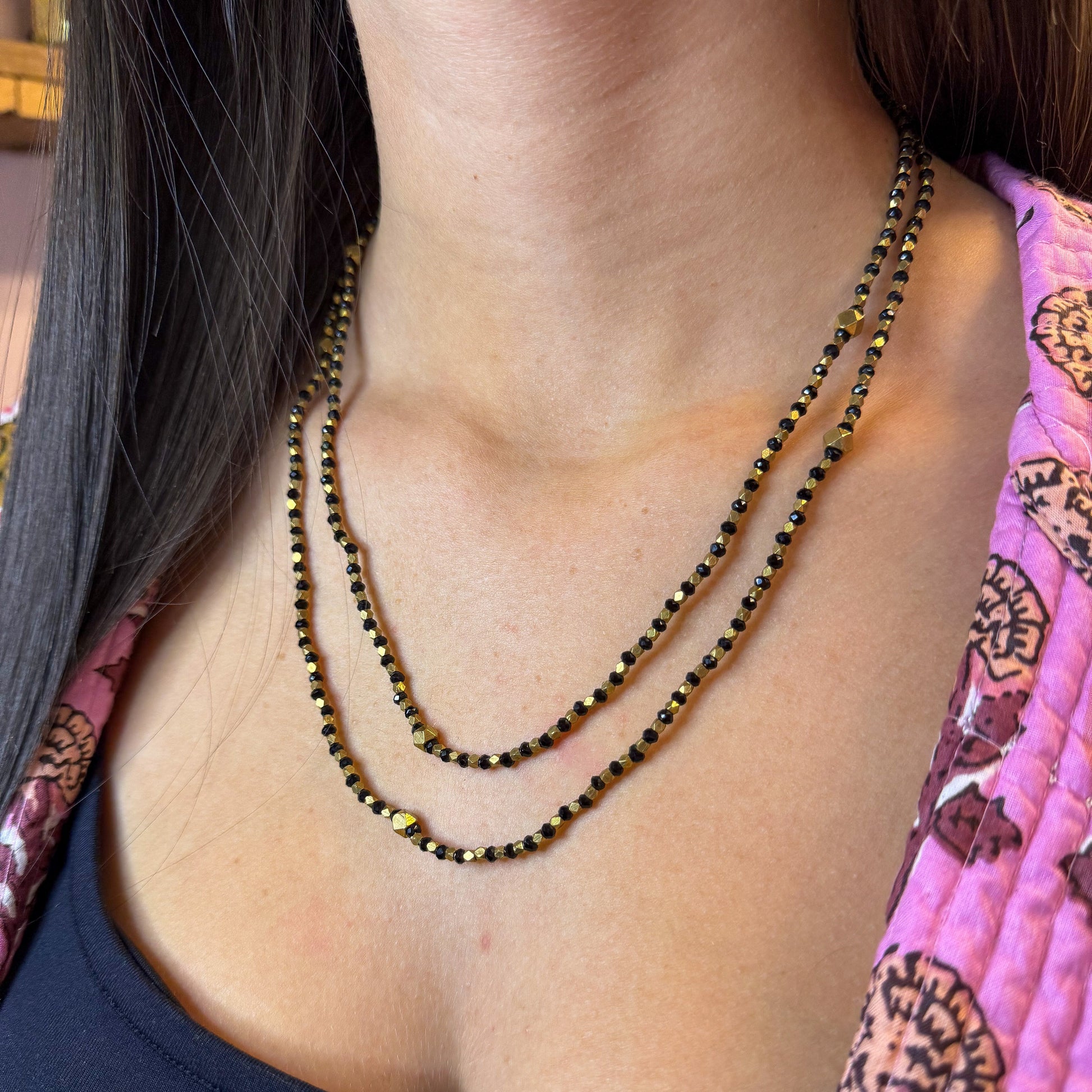 Collier/Bracelet Laiton Goa Gris Foncé