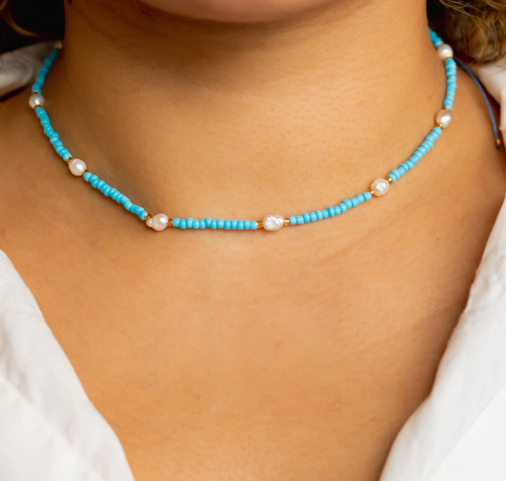 Collier Naïa Bleu