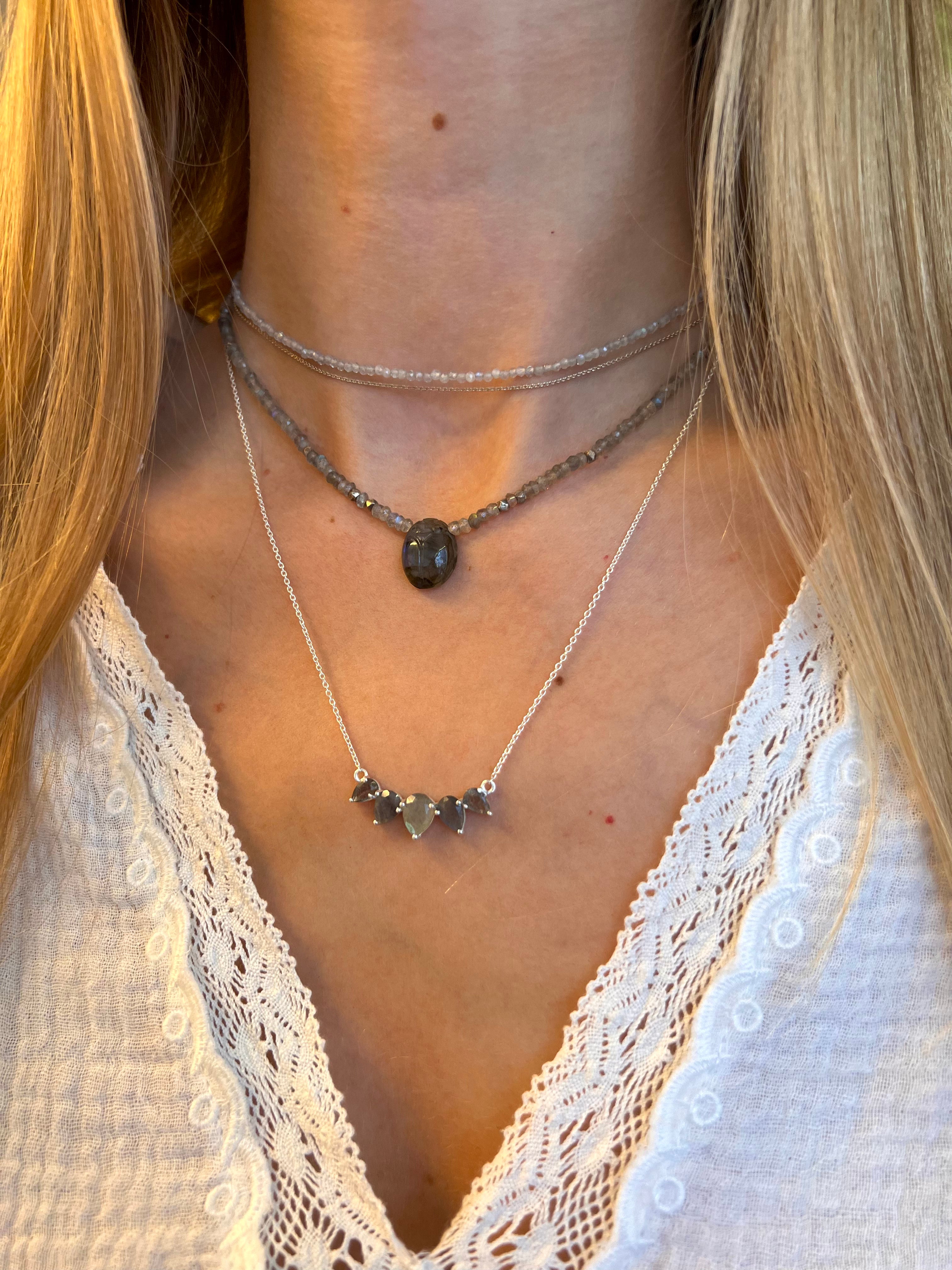 Collier argent labradorite - Jolly Jungle