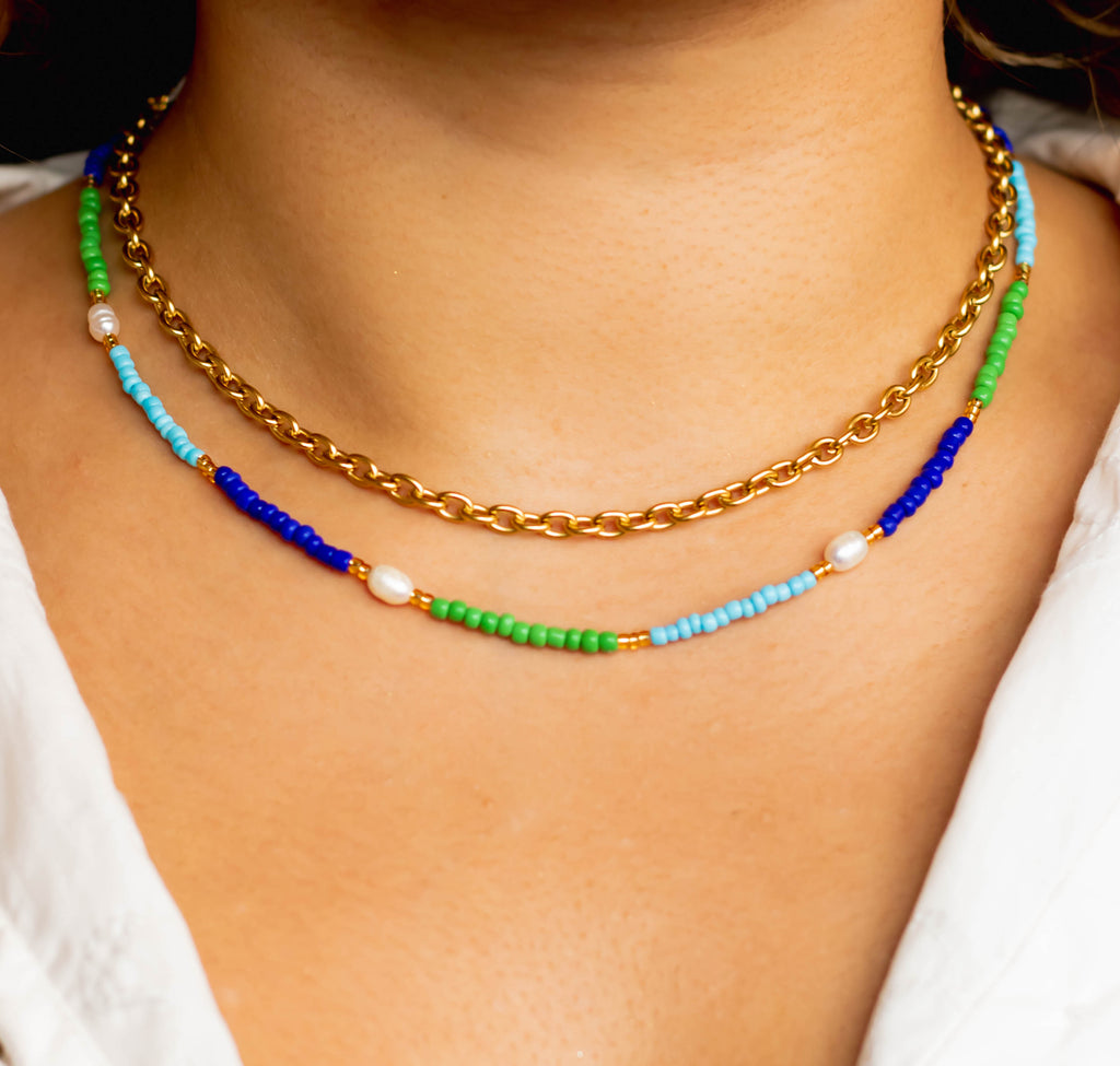 Naïa Blue and Green Necklace