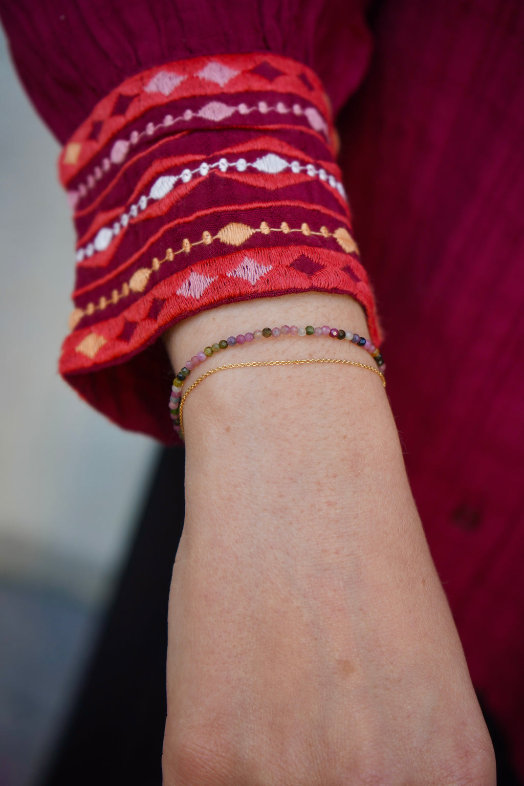 Bracelet Double Argent Plaqué Or - Jolly Jungle 