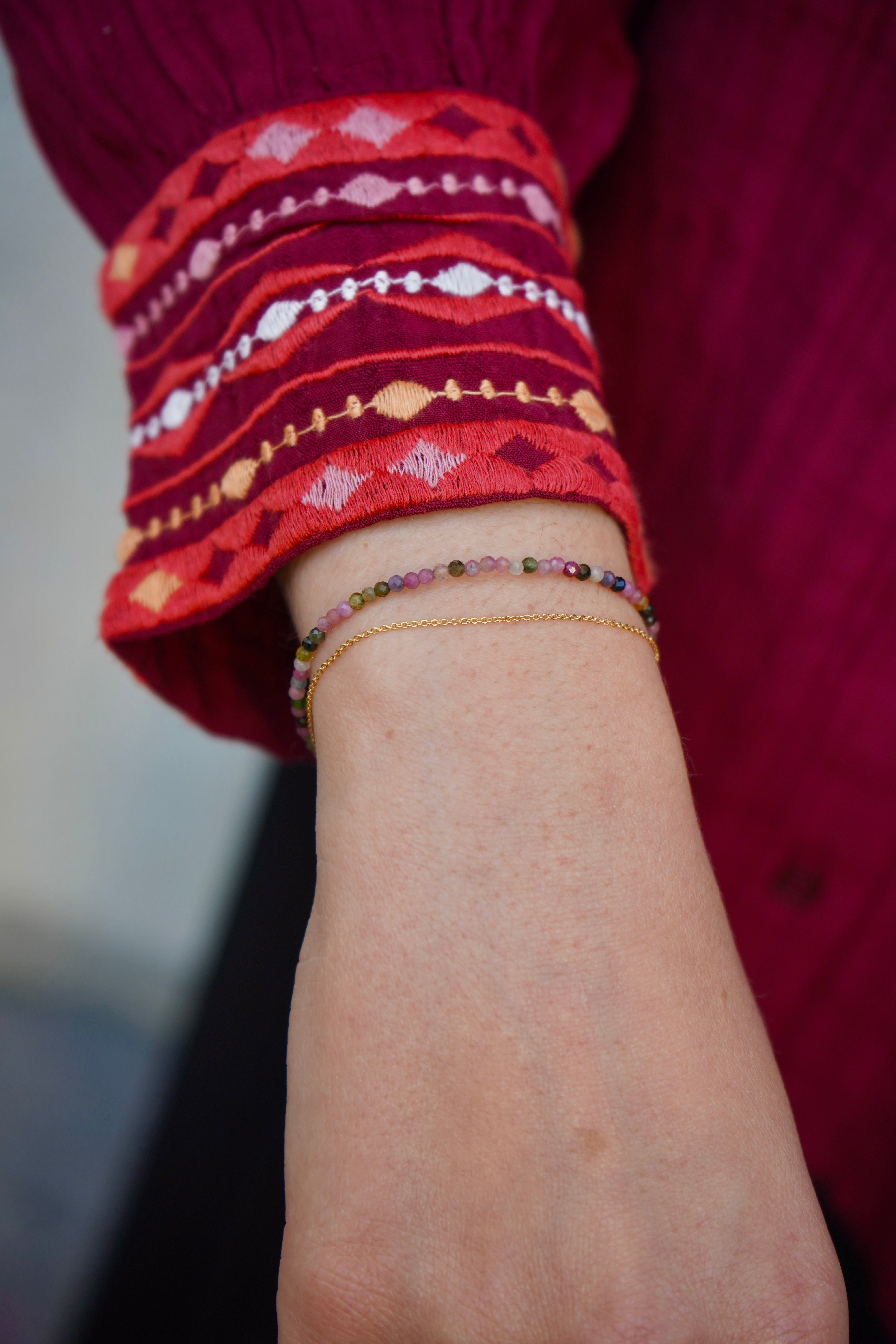 Gold Plated Double Silver Bracelet