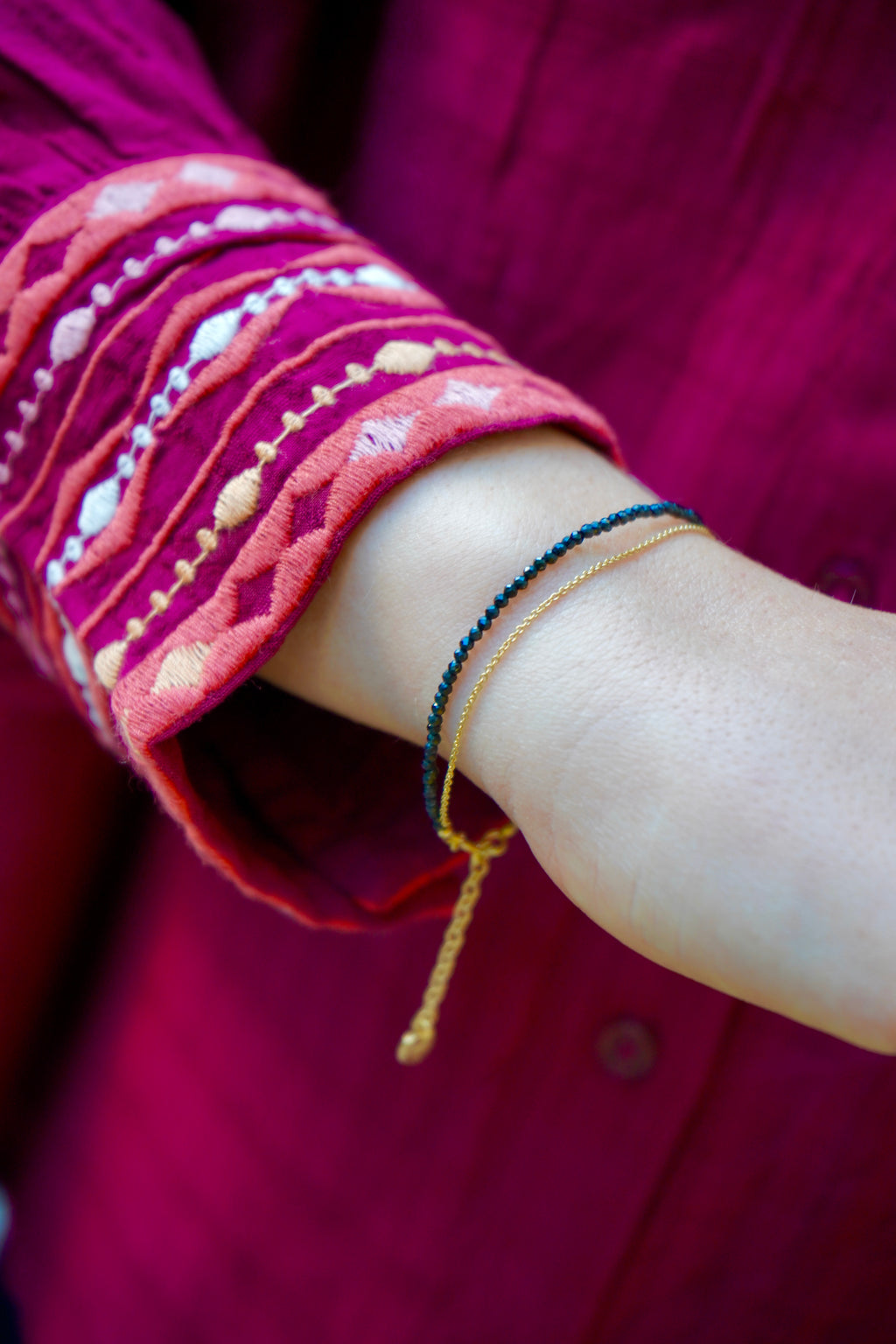 Bracelet Double Argent Plaqué Or - Jolly Jungle 