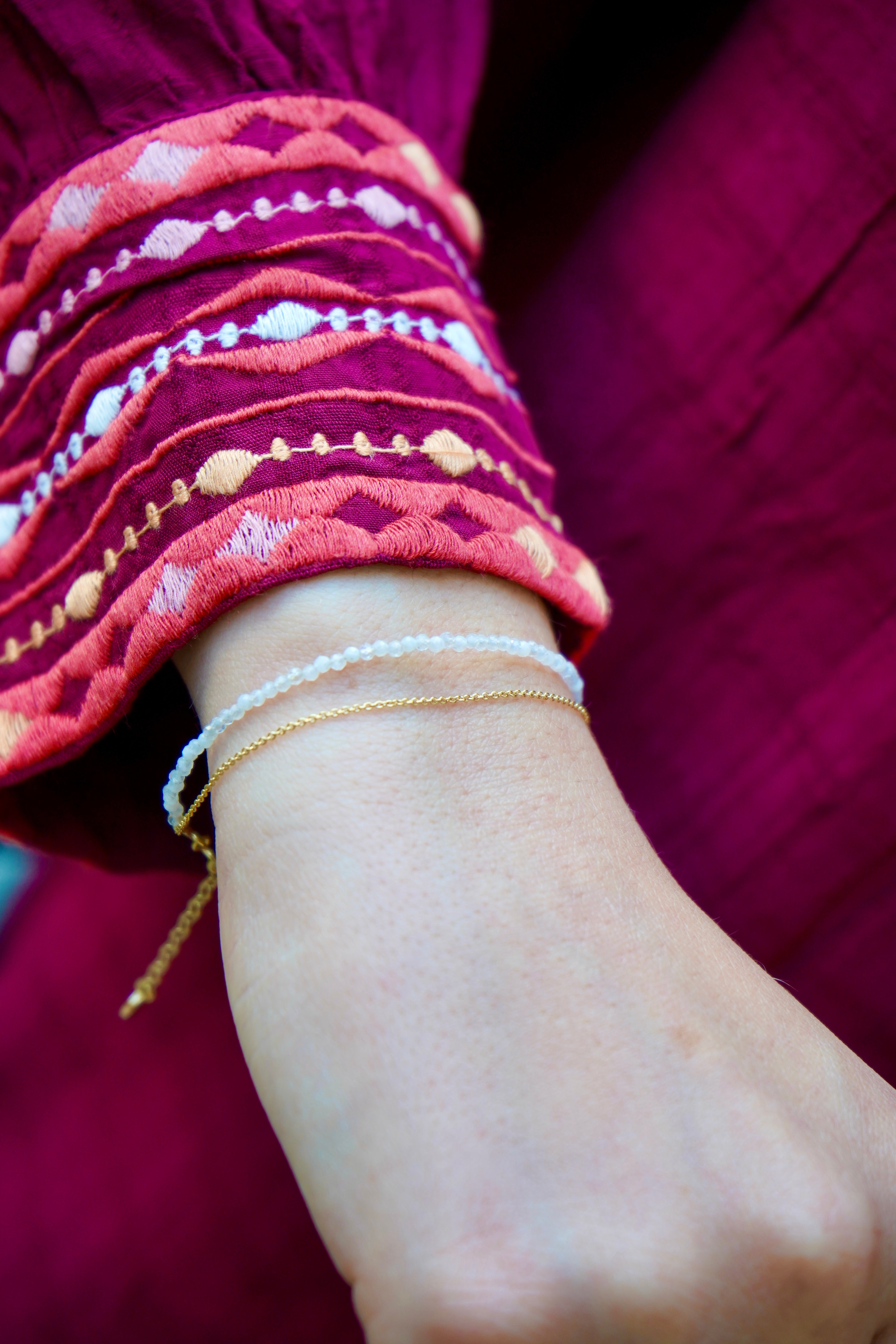 Gold Plated Double Silver Bracelet