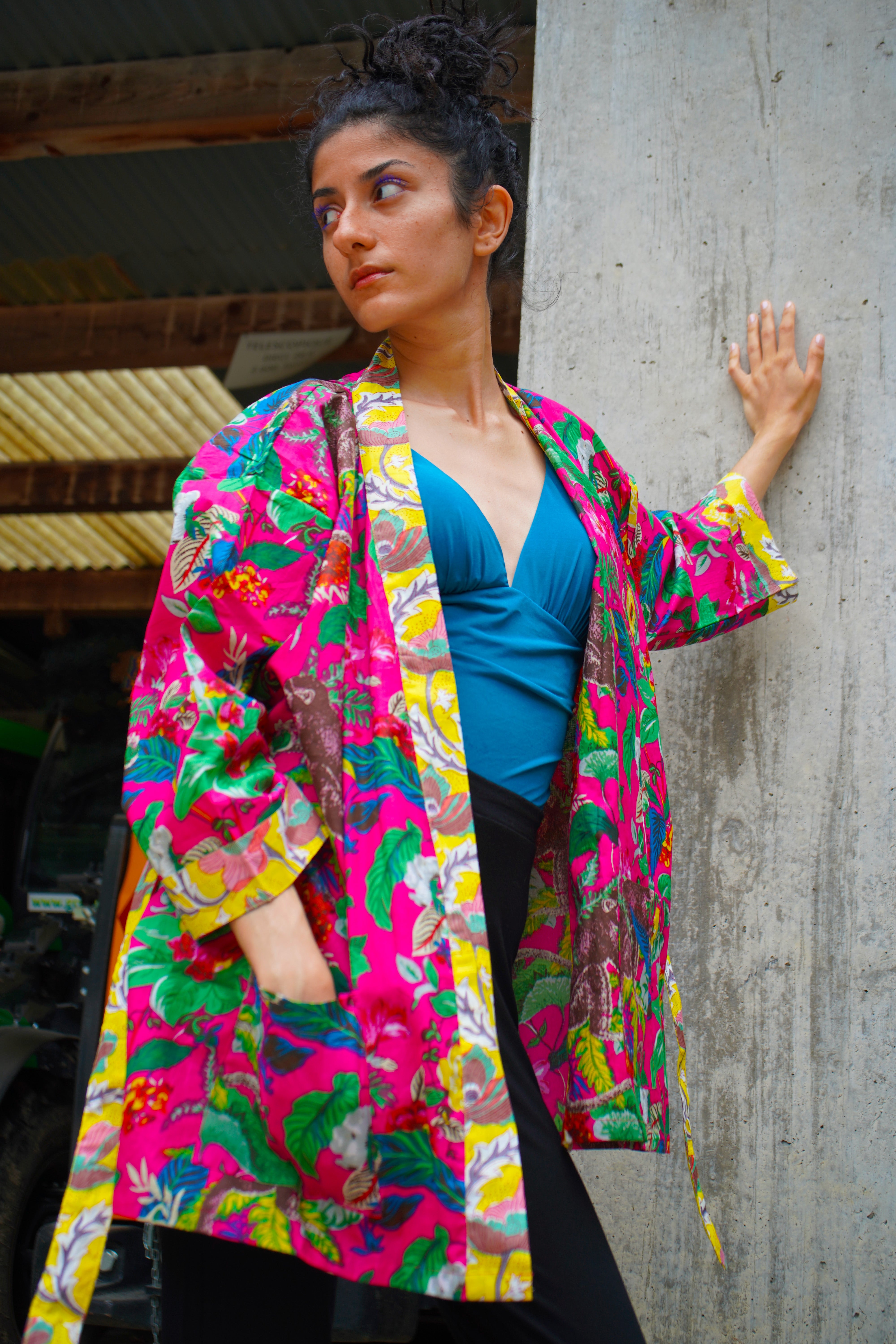 Kimono Court Fuchsia - Jolly Jungle