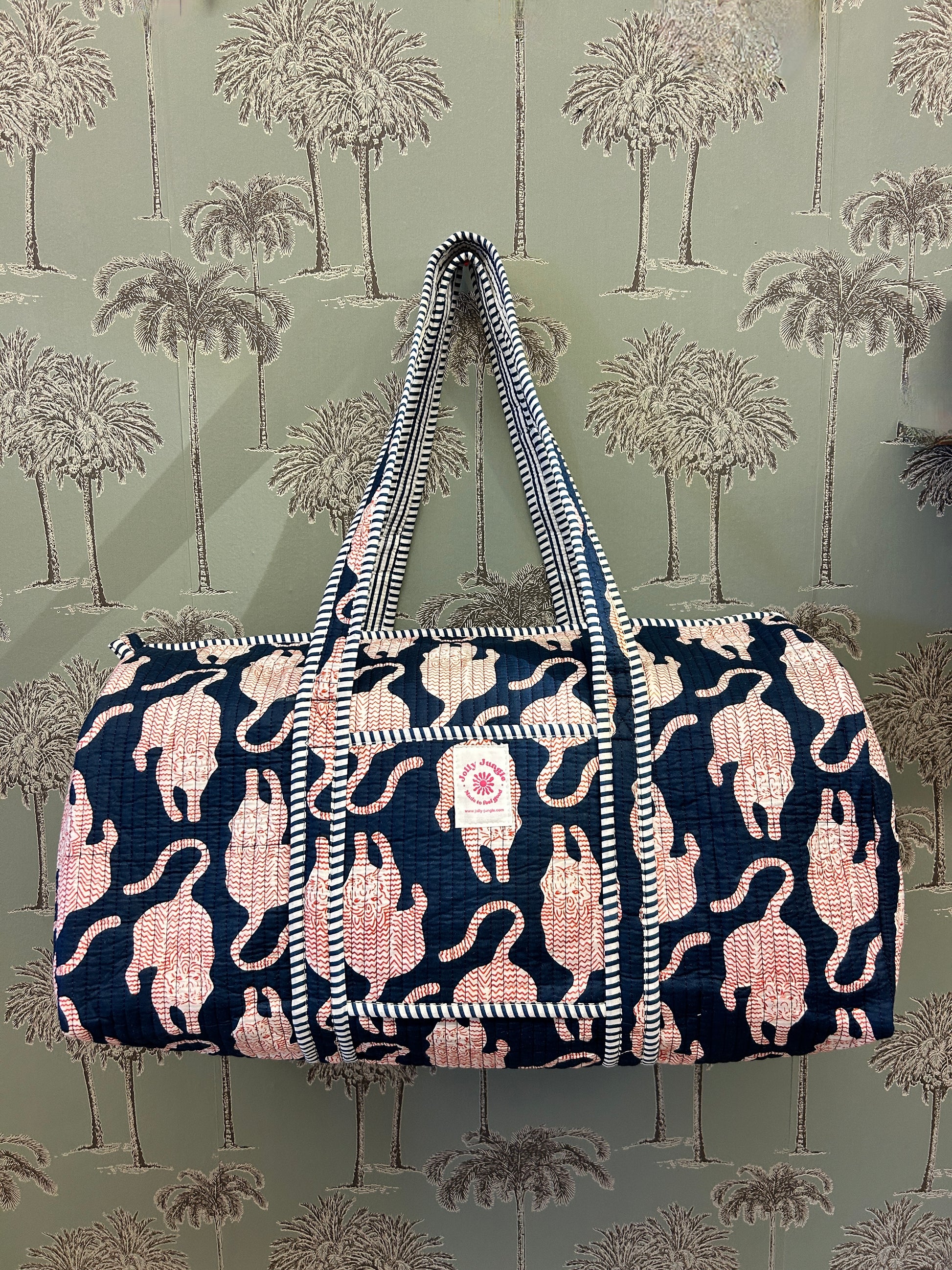 Sac de voyage Bleu Marine Tigres Rouges