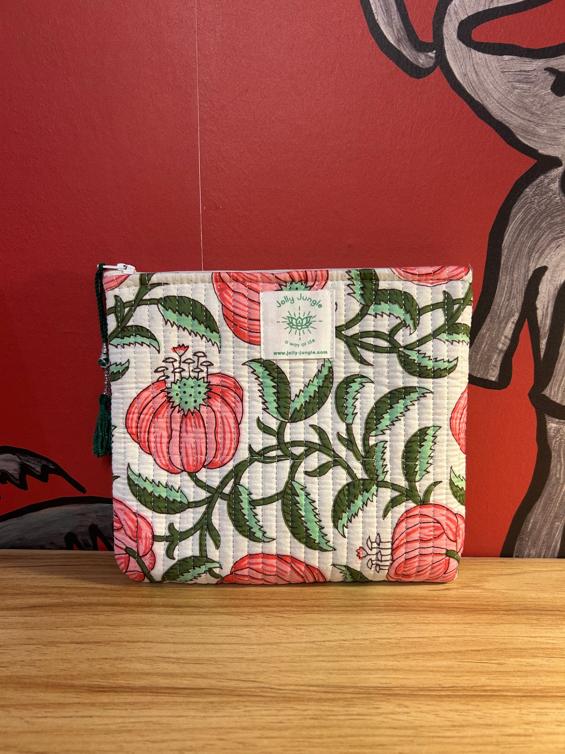 Maxi Pochette Blanche Fleurs